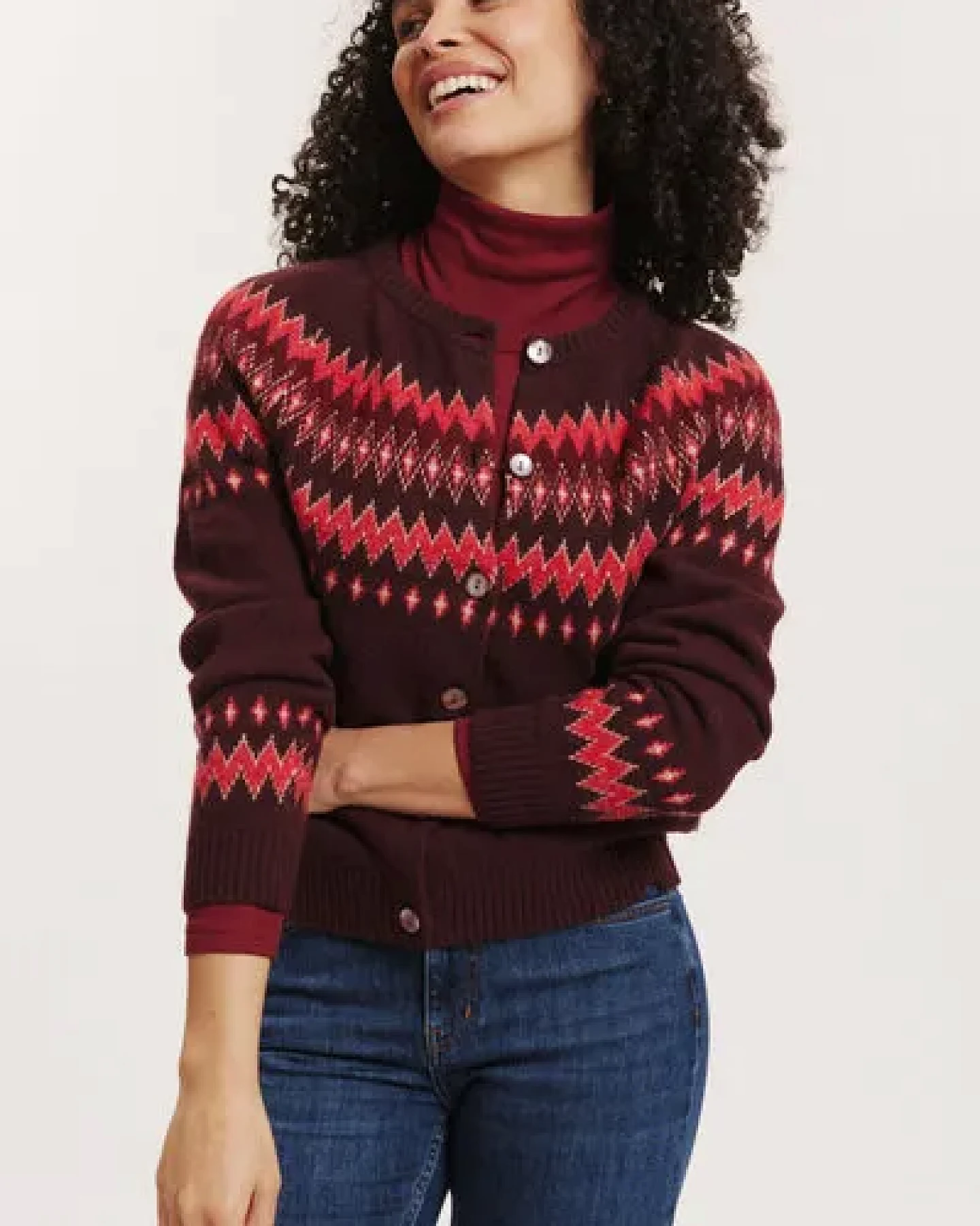 TRANQUILLO Cardigan Leonaa aus Lammwolle – Ansicht 4