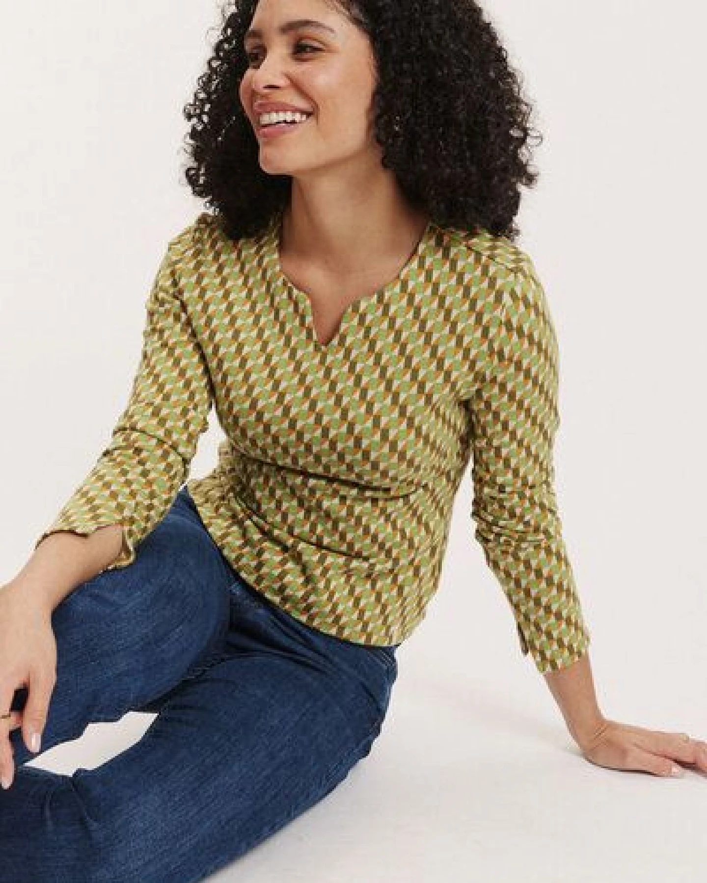 TRANQUILLO Jacquard-Pullover Aiskee aus GOTS-Bio-Baumwolle – Ansicht 4