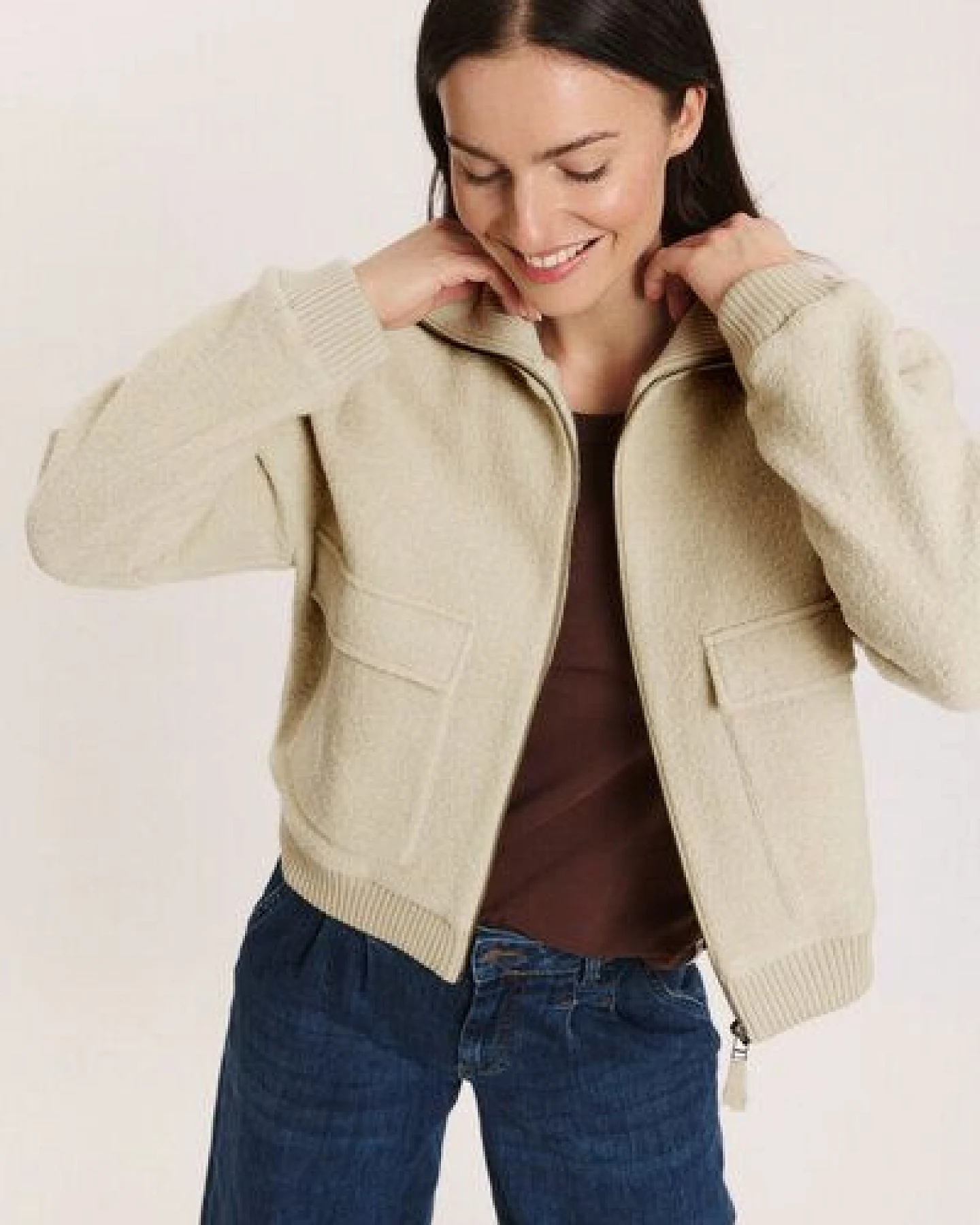 TRANQUILLO Wollwalk-Jacke Miriaam – Ansicht 2