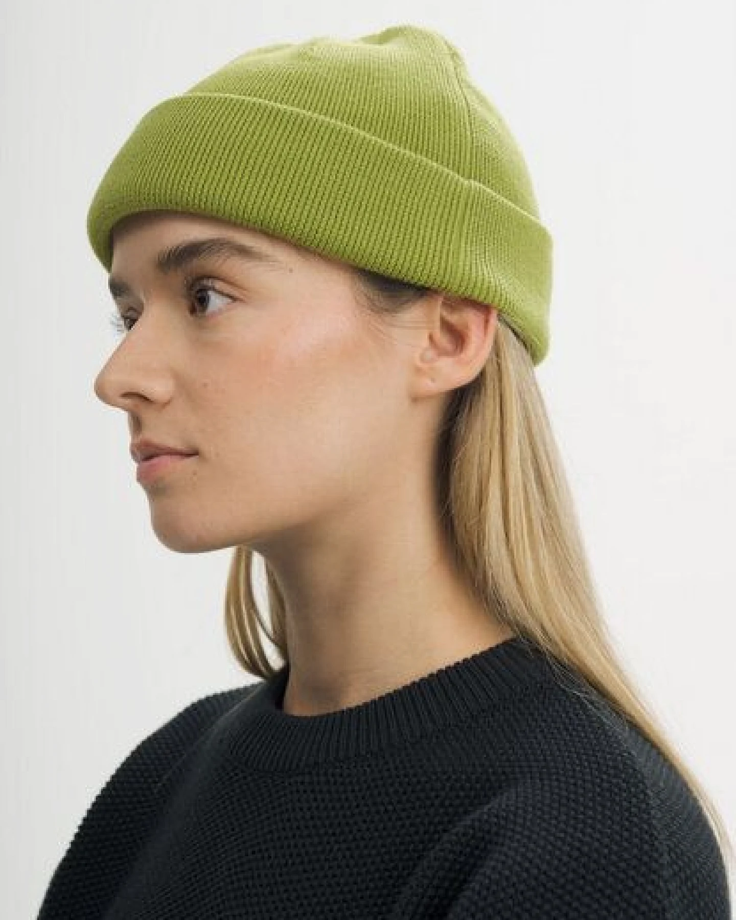 MELA Feinstrick Mütze kurz Style LESH aus 100% Bio-Baumwolle – Ansicht 2