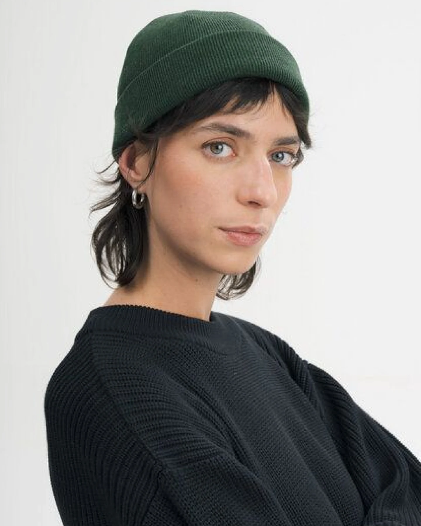 MELA Feinstrick Mütze kurz Style LESH aus 100% Bio-Baumwolle – Ansicht 3