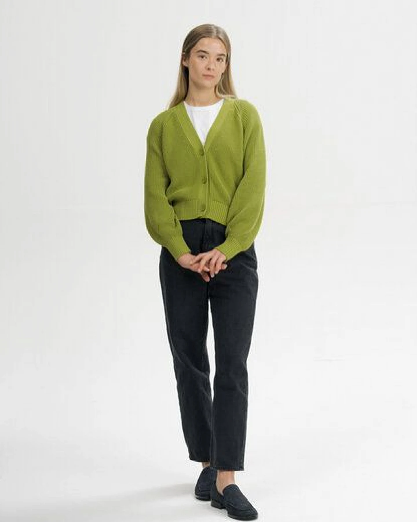 MELA Rippstrick Cardigan Style BHUMA aus 100% Bio-Baumwolle – Ansicht 3