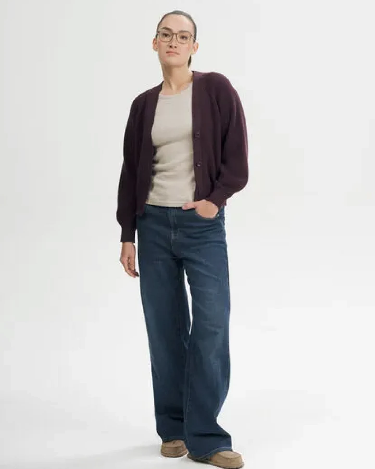 MELA Rippstrick Cardigan Style BHUMA aus 100% Bio-Baumwolle – Ansicht 3