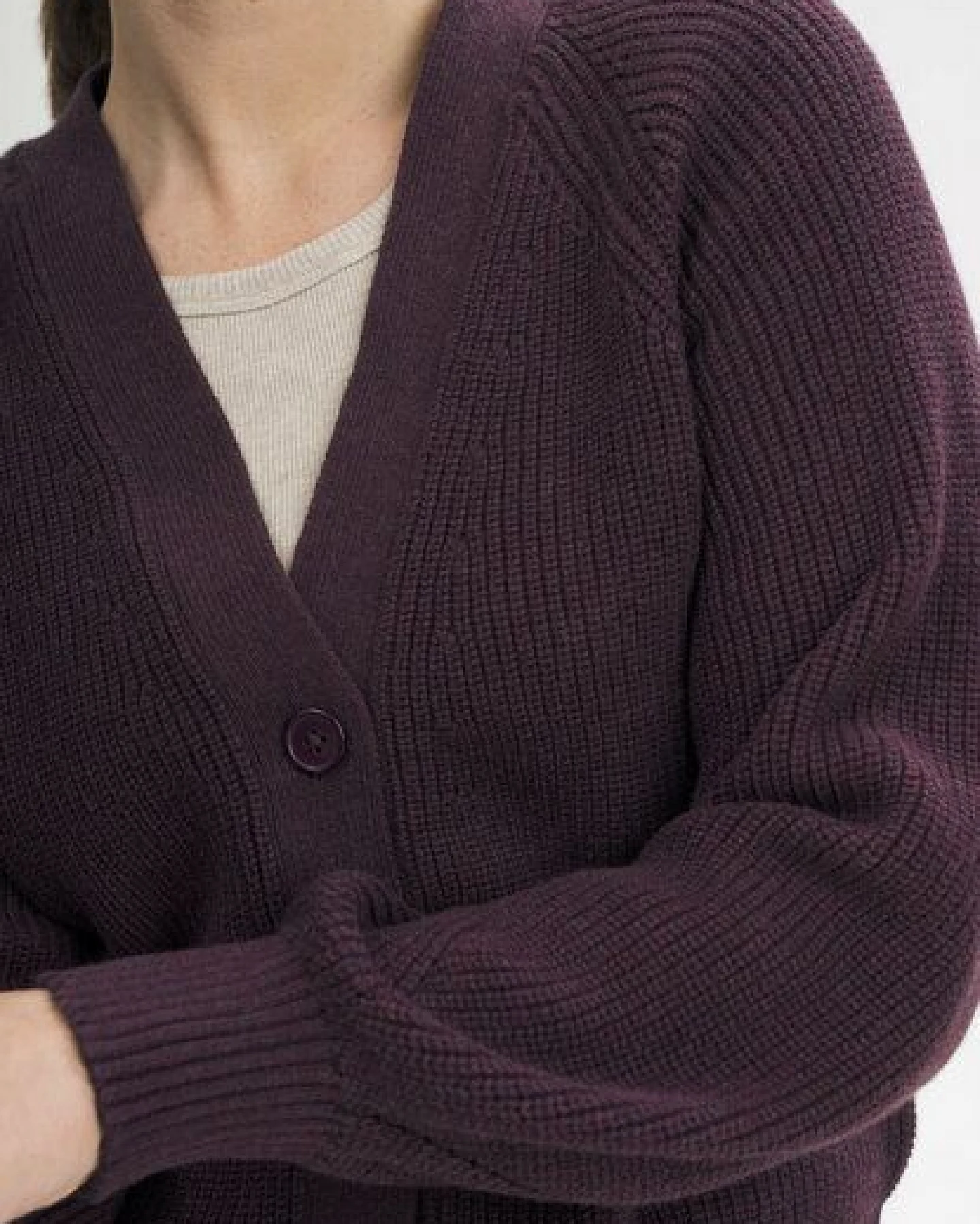 MELA Rippstrick Cardigan Style BHUMA aus 100% Bio-Baumwolle – Ansicht 4
