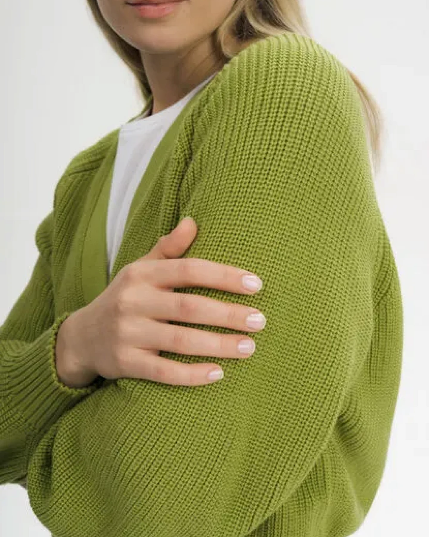 MELA Rippstrick Cardigan Style BHUMA aus 100% Bio-Baumwolle – Ansicht 4