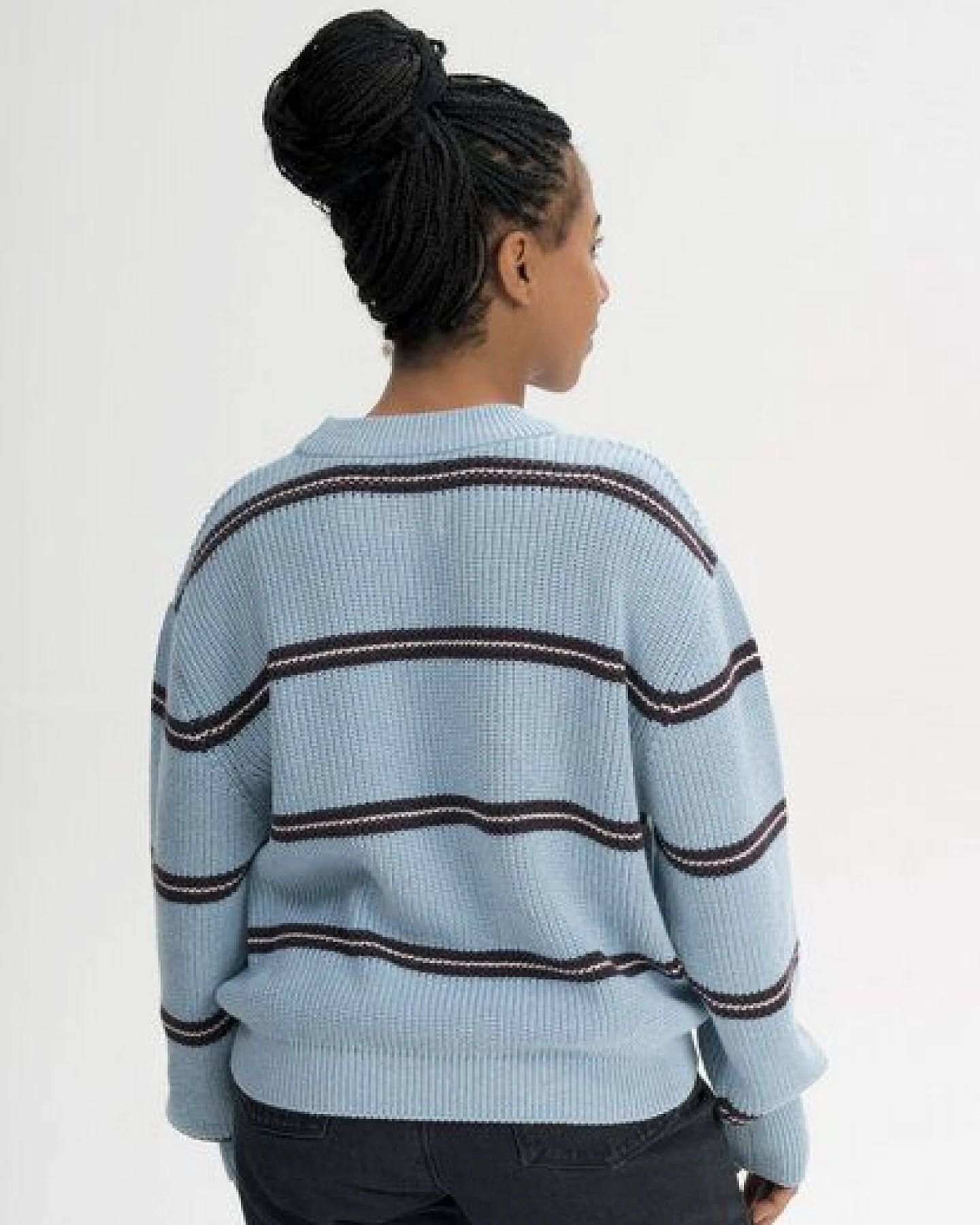 MELA Rippstrick Pullover Style ADAH STRIPES aus 100% Bio-Baumwolle – Ansicht 2