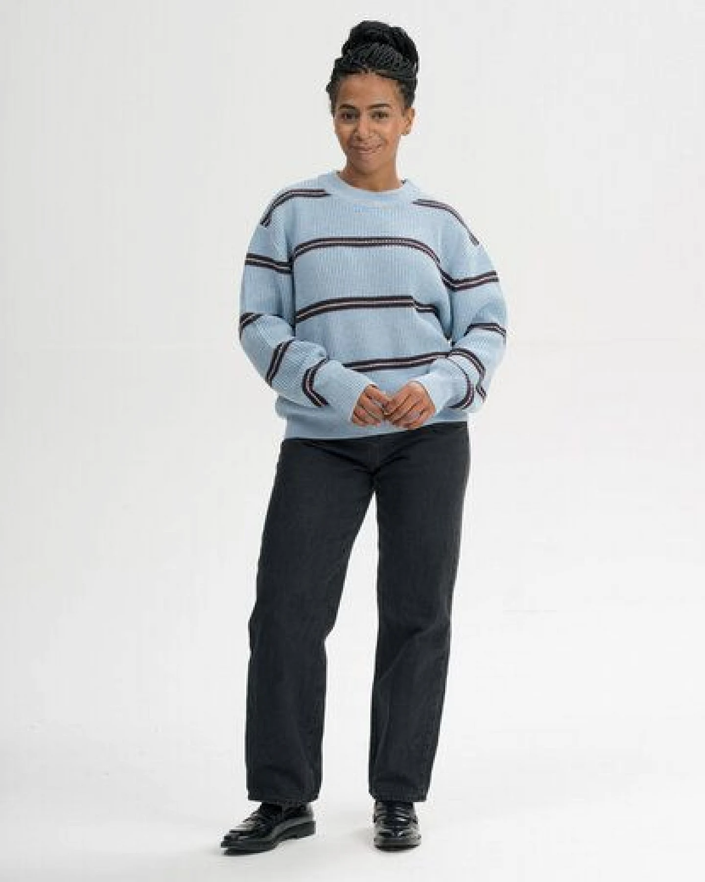 MELA Rippstrick Pullover Style ADAH STRIPES aus 100% Bio-Baumwolle – Ansicht 3