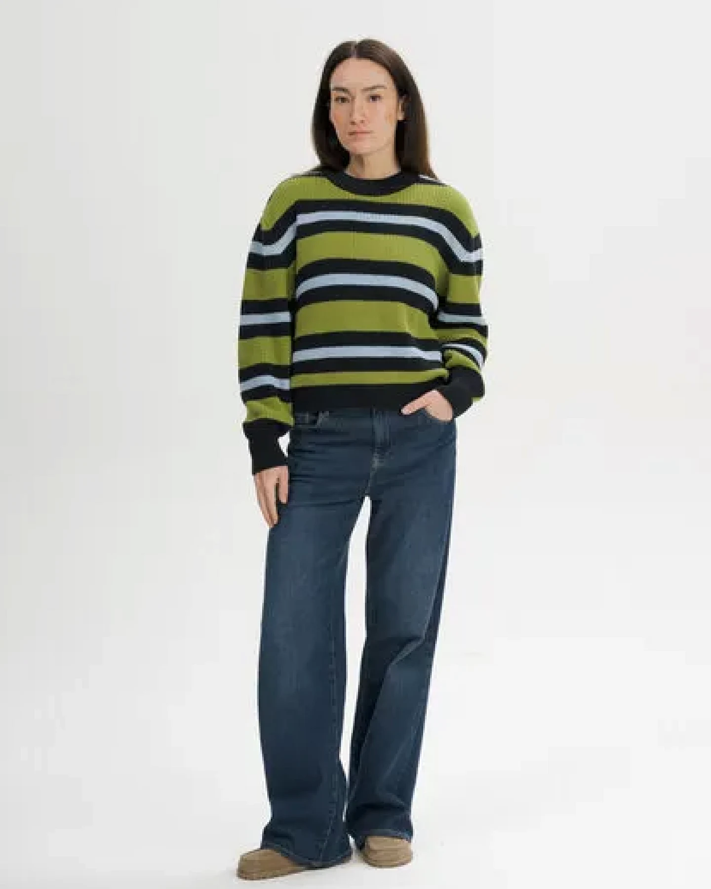 MELA Rippstrick Pullover Style ADAH STRIPES aus 100% Bio-Baumwolle – Ansicht 3