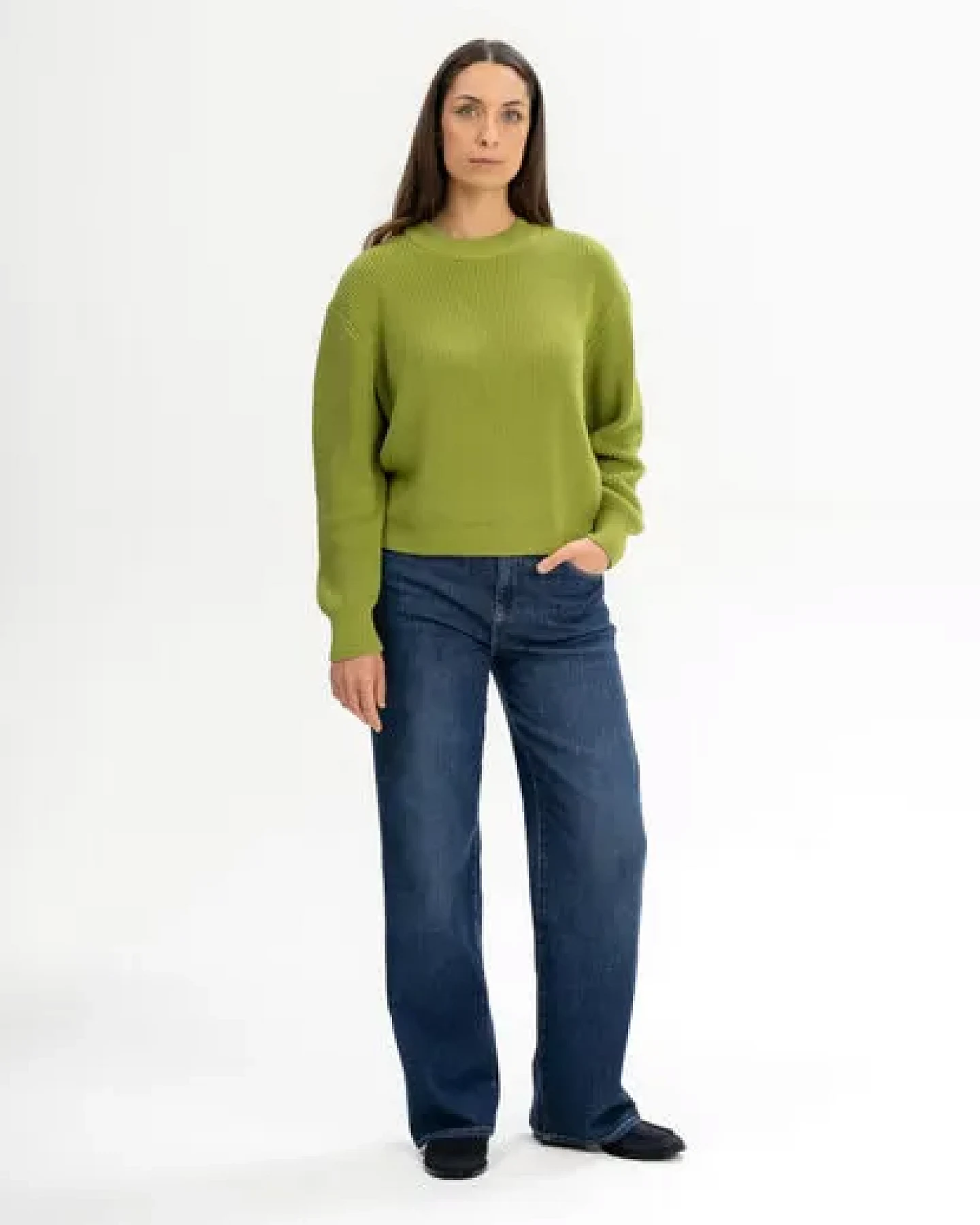 MELA Rippstrick Pullover Style ADAH aus 100% Bio-Baumwolle – Ansicht 3