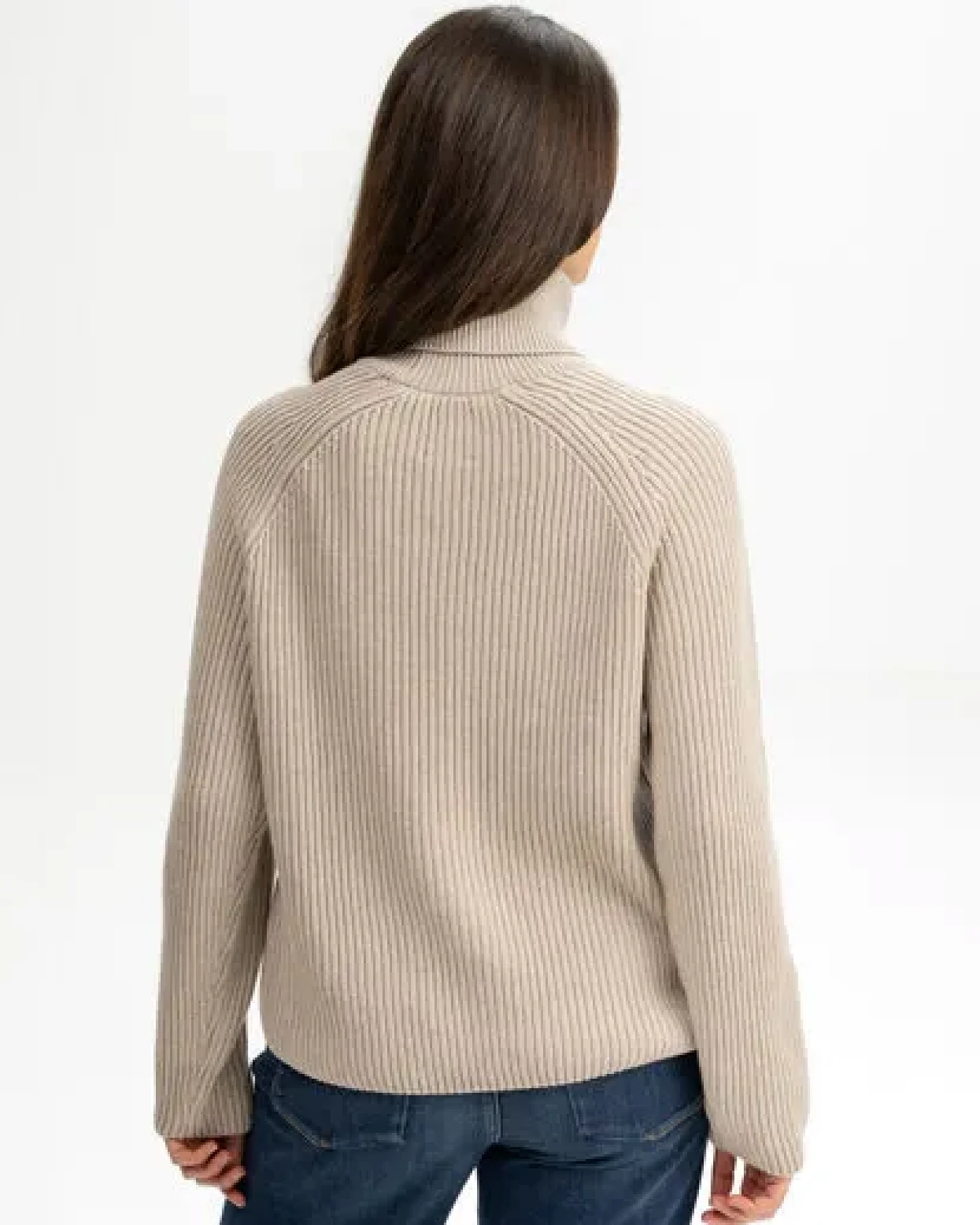 MELA Rippstrick Rollkragenpullover Style CHIRHA aus 100% Bio-Baumwolle – Ansicht 2