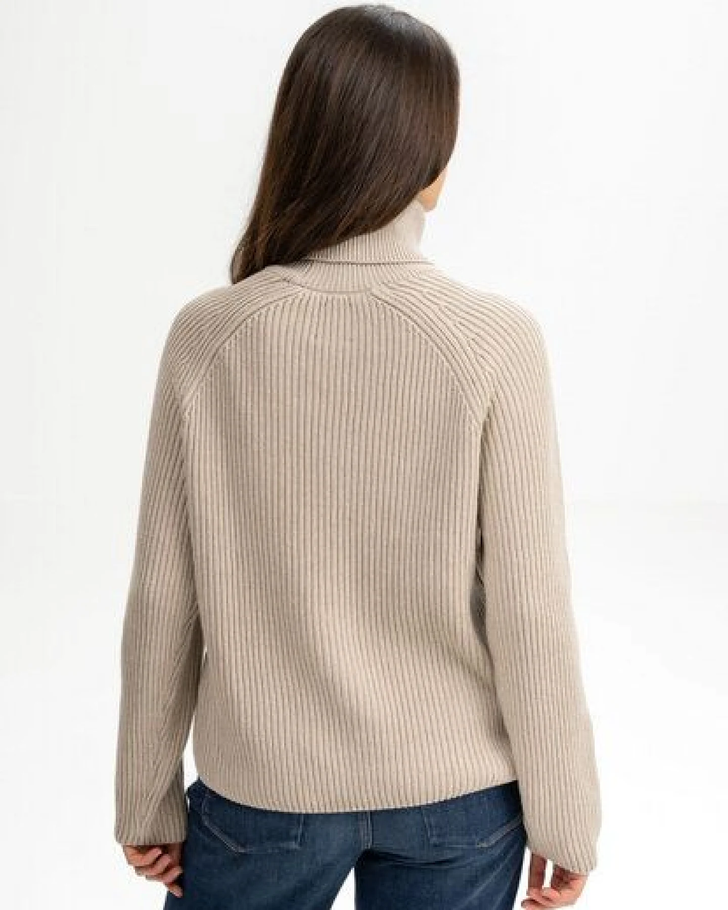 MELA Rippstrick Rollkragenpullover Style CHIRHA aus 100% Bio-Baumwolle – Ansicht 2