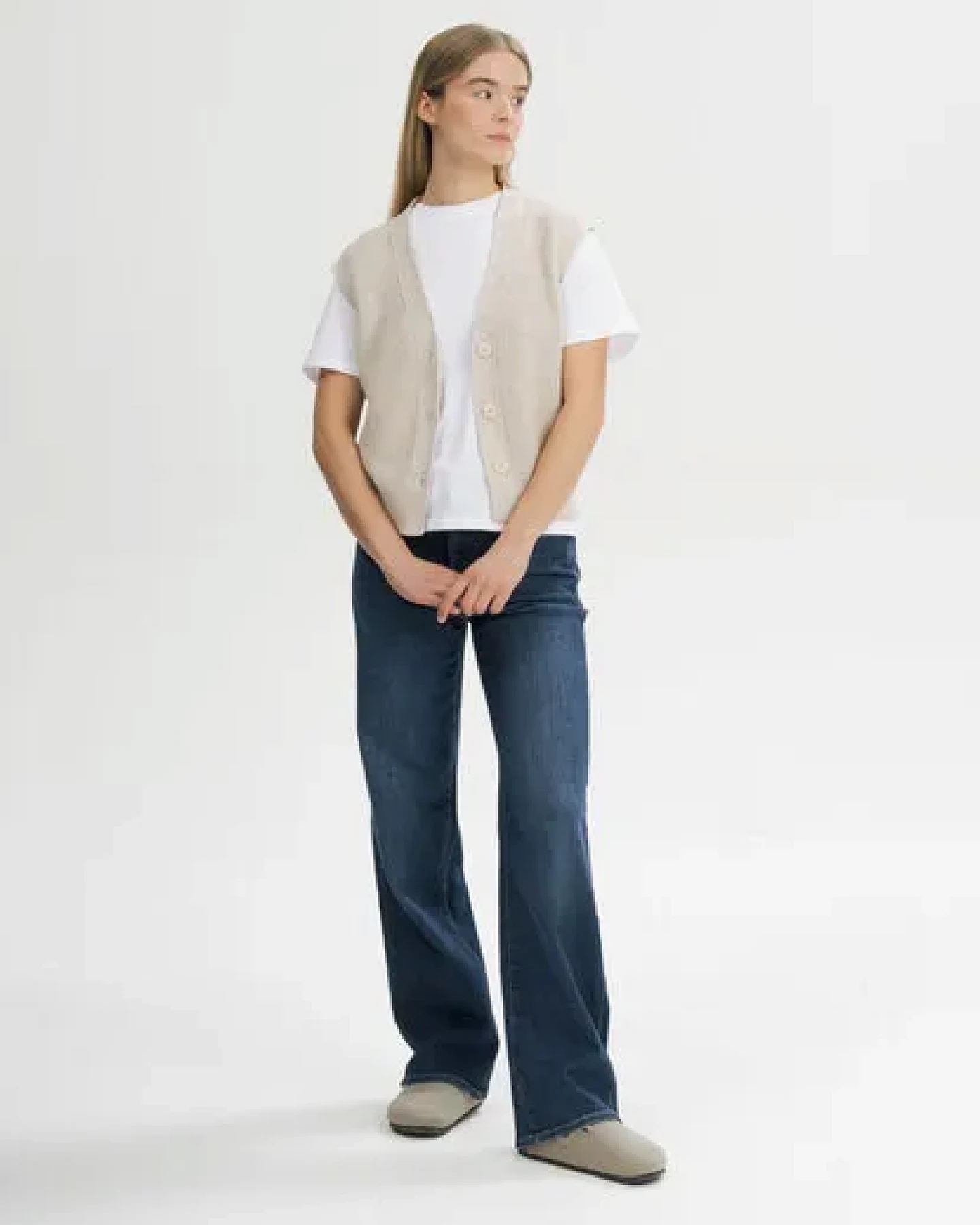 MELA Strukturierte Strickweste Style BHOJA aus 100% Bio-Baumwolle – Ansicht 3