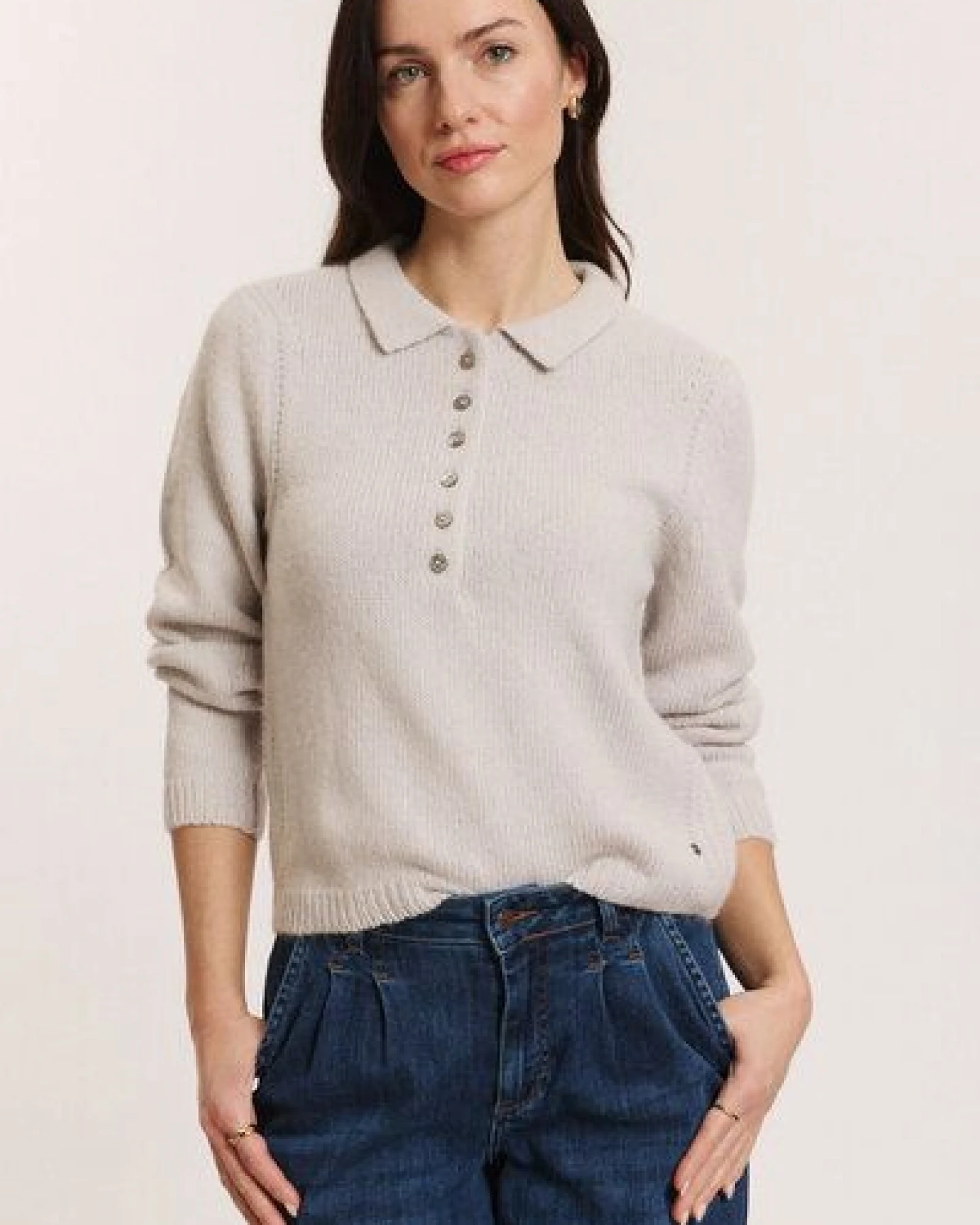 TRANQUILLO Strick-Pullover Audreyy aus Alpaka & Biobaumwolle – Ansicht 2