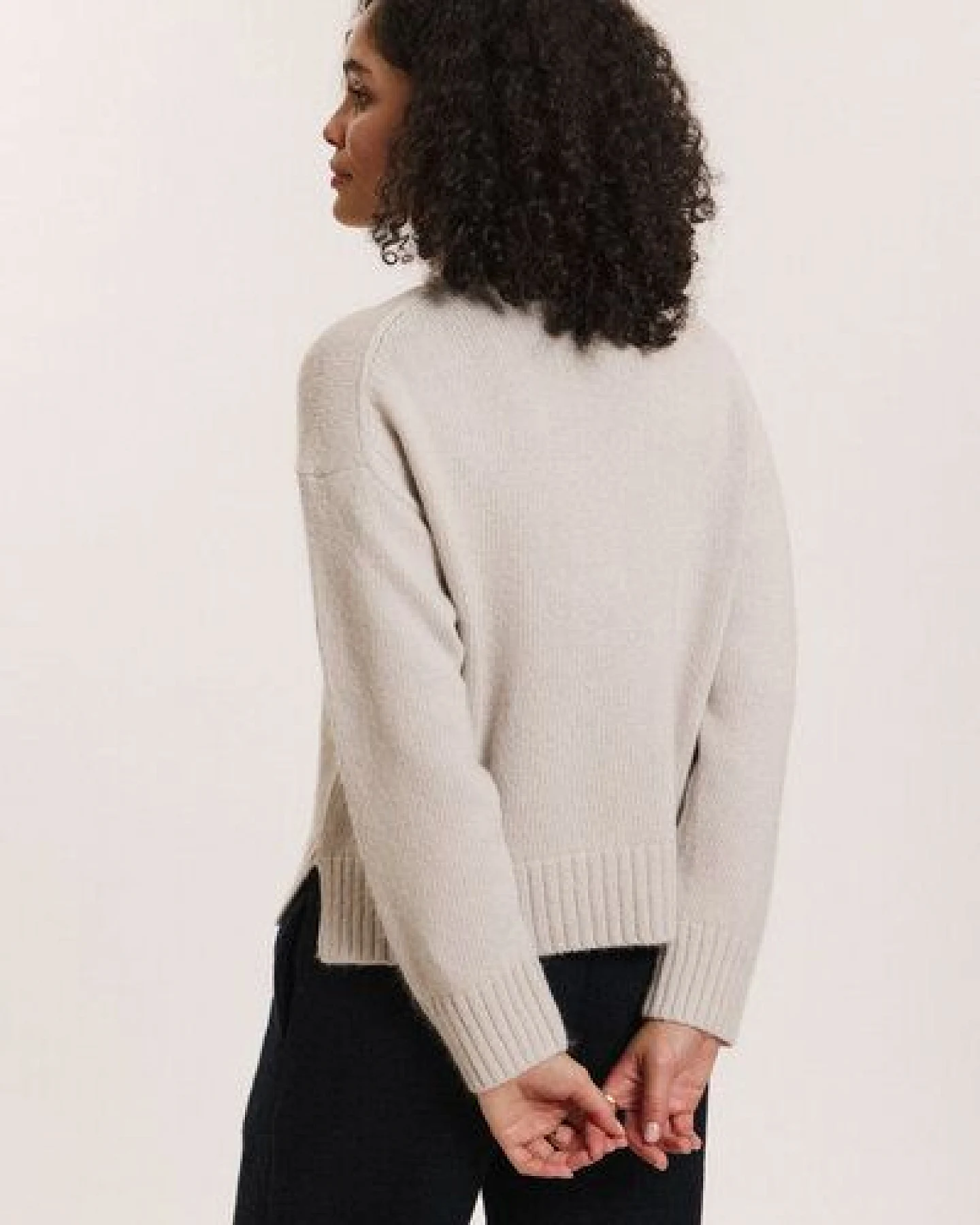 TRANQUILLO Sweater Adelee aus Alpaka & GOTS-Bio-Baumwolle – Ansicht 3