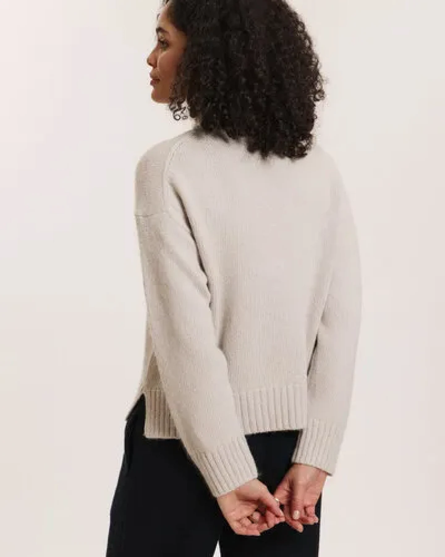 TRANQUILLO Sweater Adelee aus Alpaka & GOTS-Bio-Baumwolle – Ansicht 3