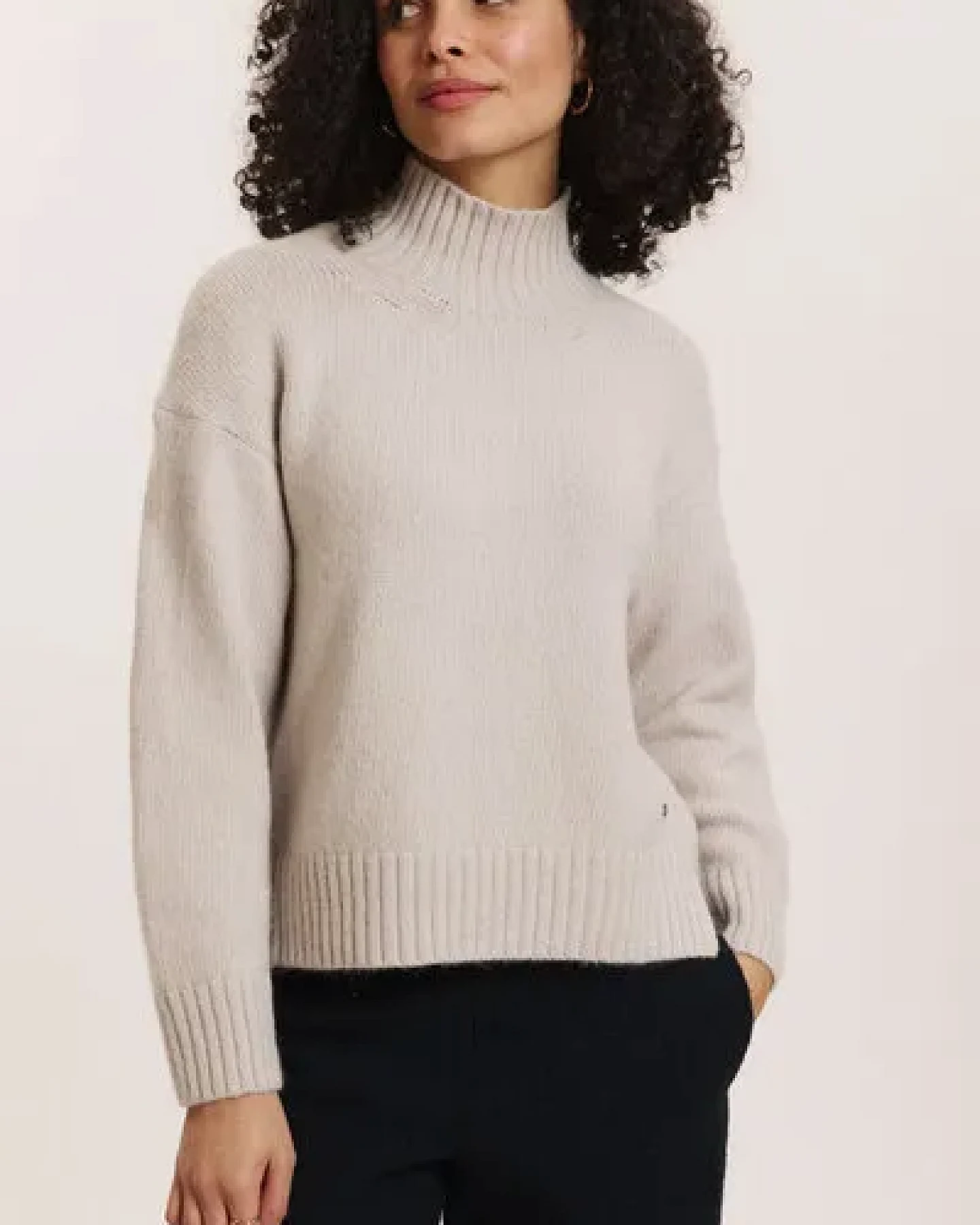 TRANQUILLO Sweater Adelee aus Alpaka & GOTS-Bio-Baumwolle – Ansicht 2