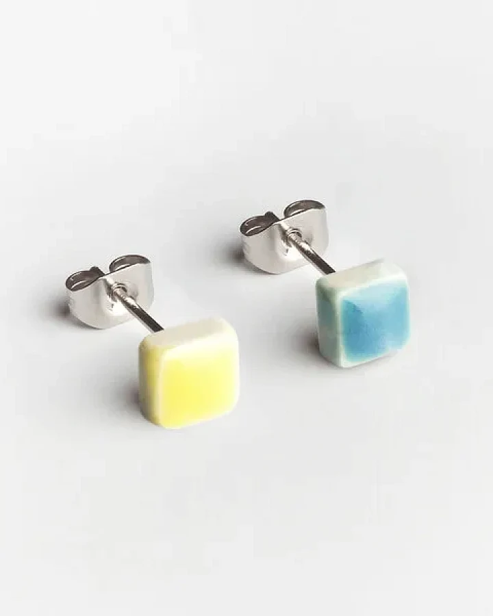 ALEXASCHA Support Ukraine Keramik Ohrstecker in Gelb Blau • 50% Spendenaktion