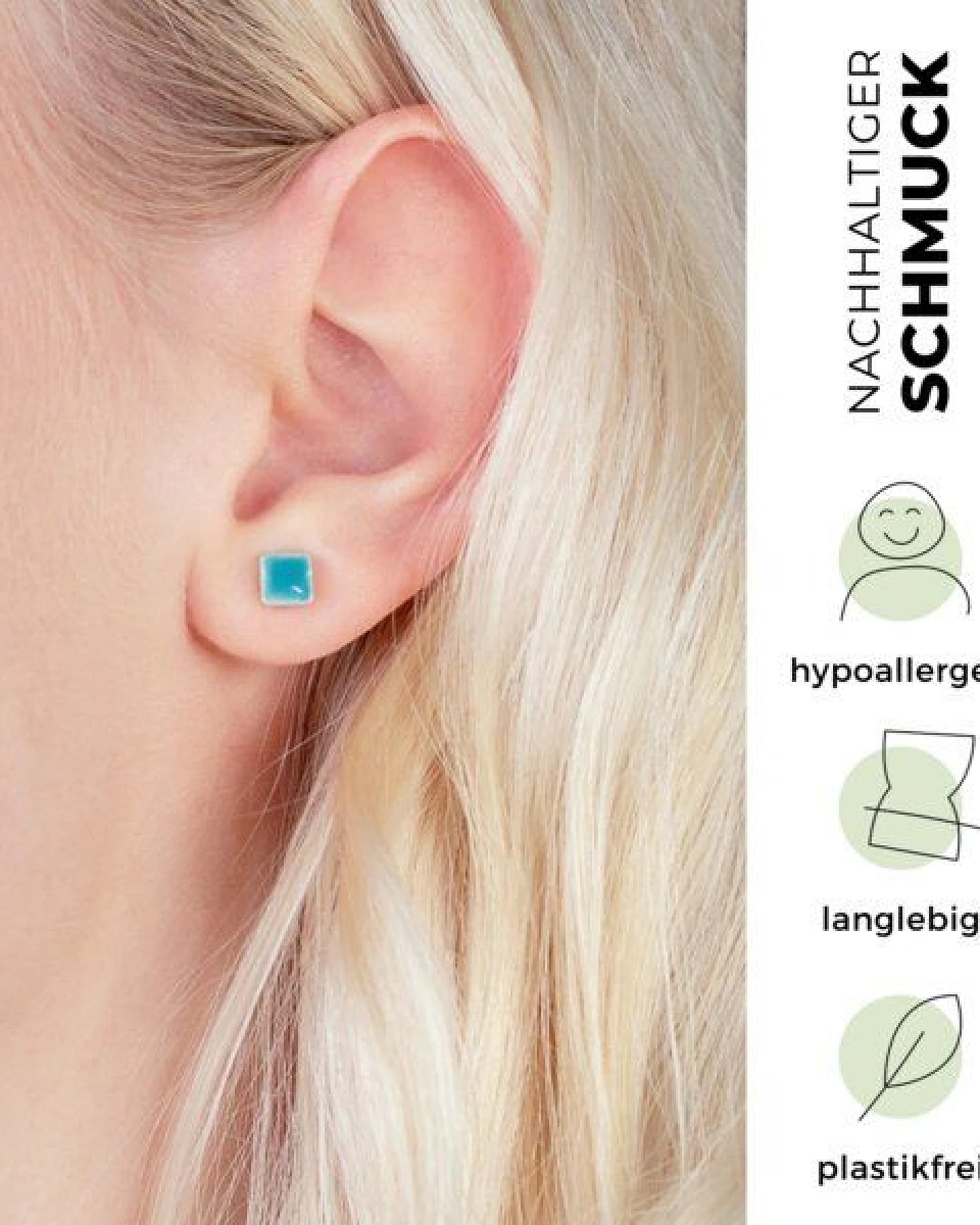 ALEXASCHA Support Ukraine Keramik Ohrstecker in Gelb Blau • 50% Spendenaktion – Ansicht 3