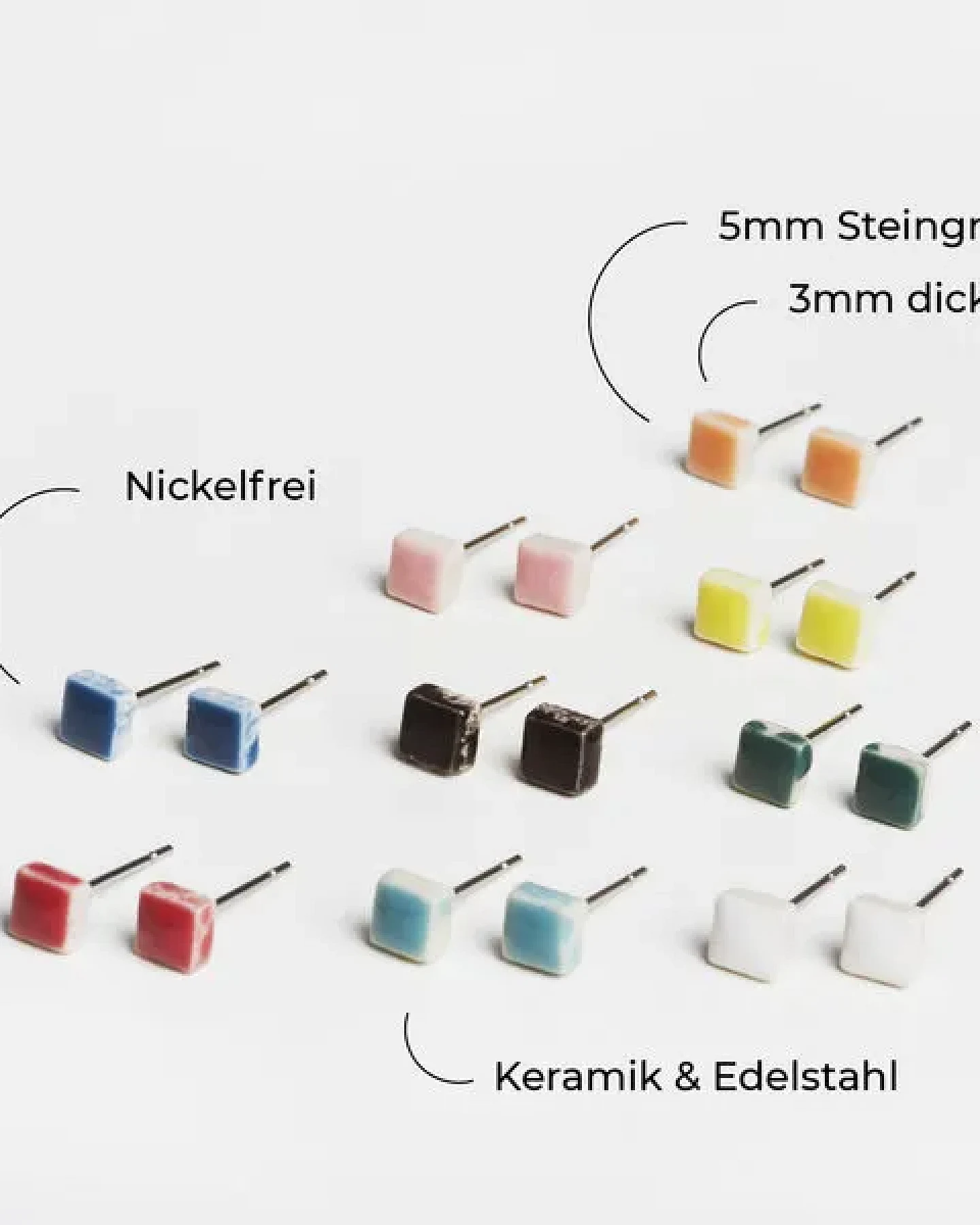 ALEXASCHA Support Ukraine Keramik Ohrstecker in Gelb Blau • 50% Spendenaktion – Ansicht 4