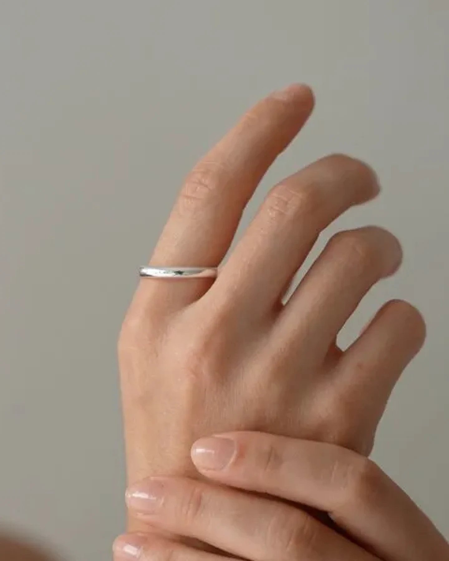 BELLYBIRD Jewellery Ring DUO mit 2 abgeflachten Seiten, Silber 925, vergoldet – Ansicht 4