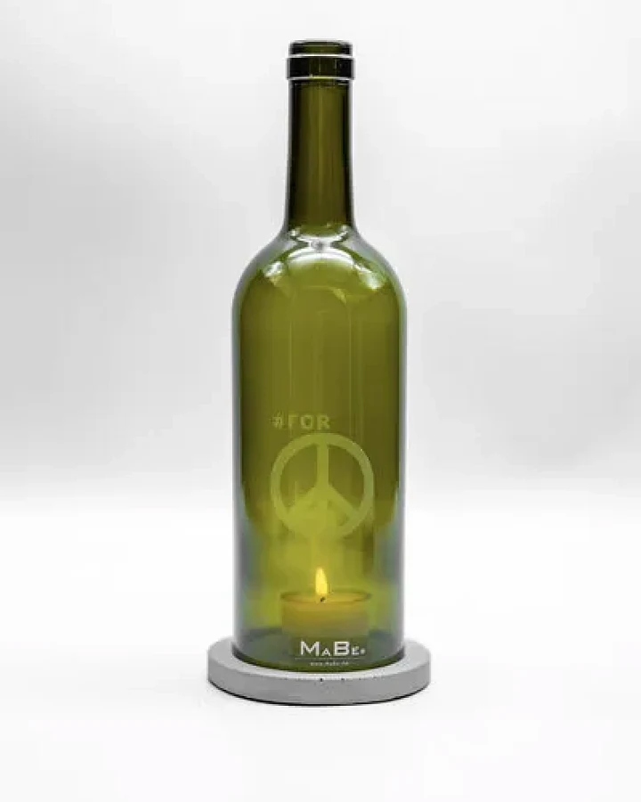 MaBe WINDLICHT #FOR PEACE mit Betonuntersetzer
