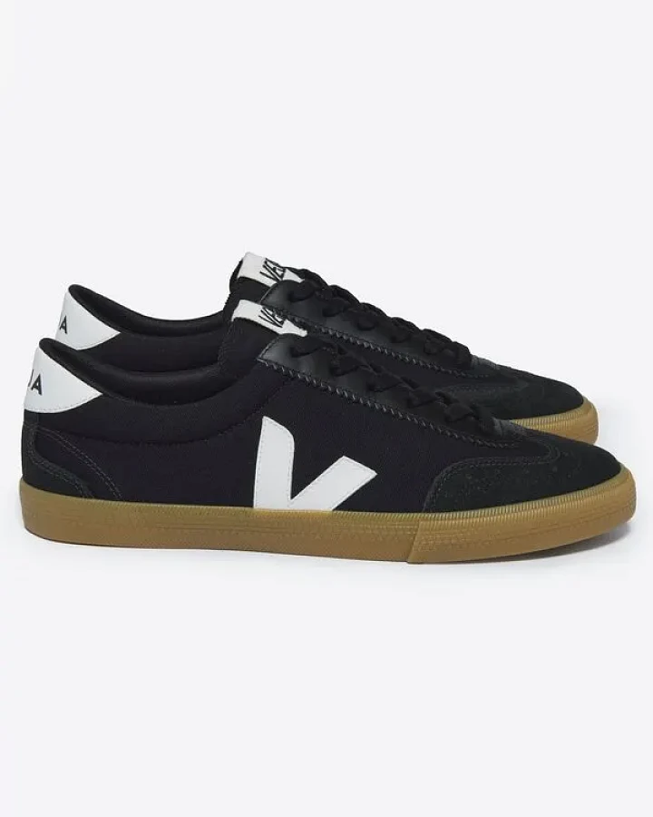 Veja Herren-Sneaker Volley Canvas Black White Natural