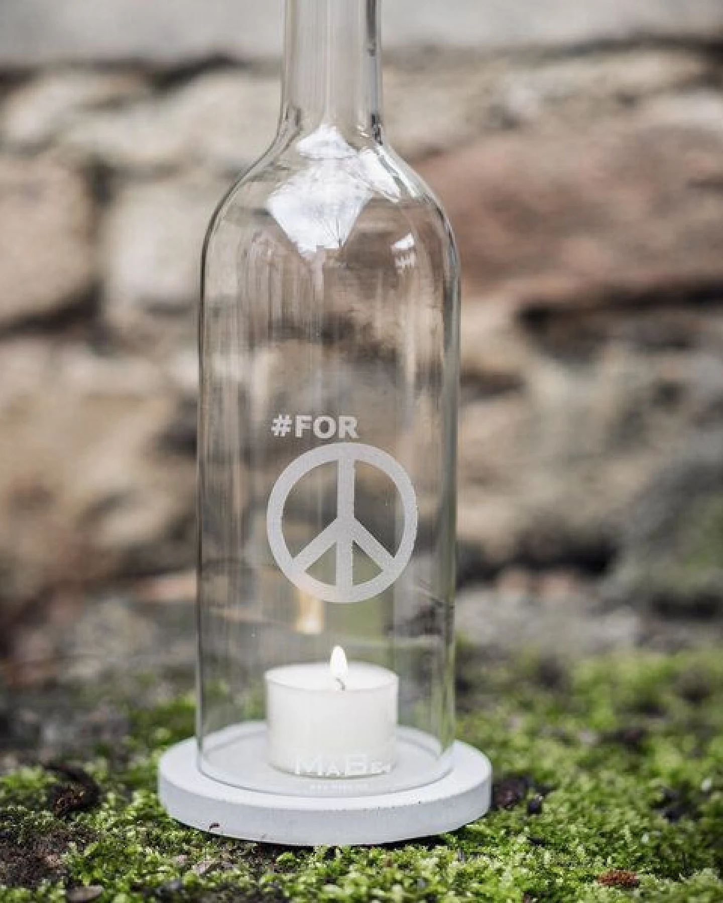 MaBe WINDLICHT #FOR PEACE mit Betonuntersetzer – Ansicht 3