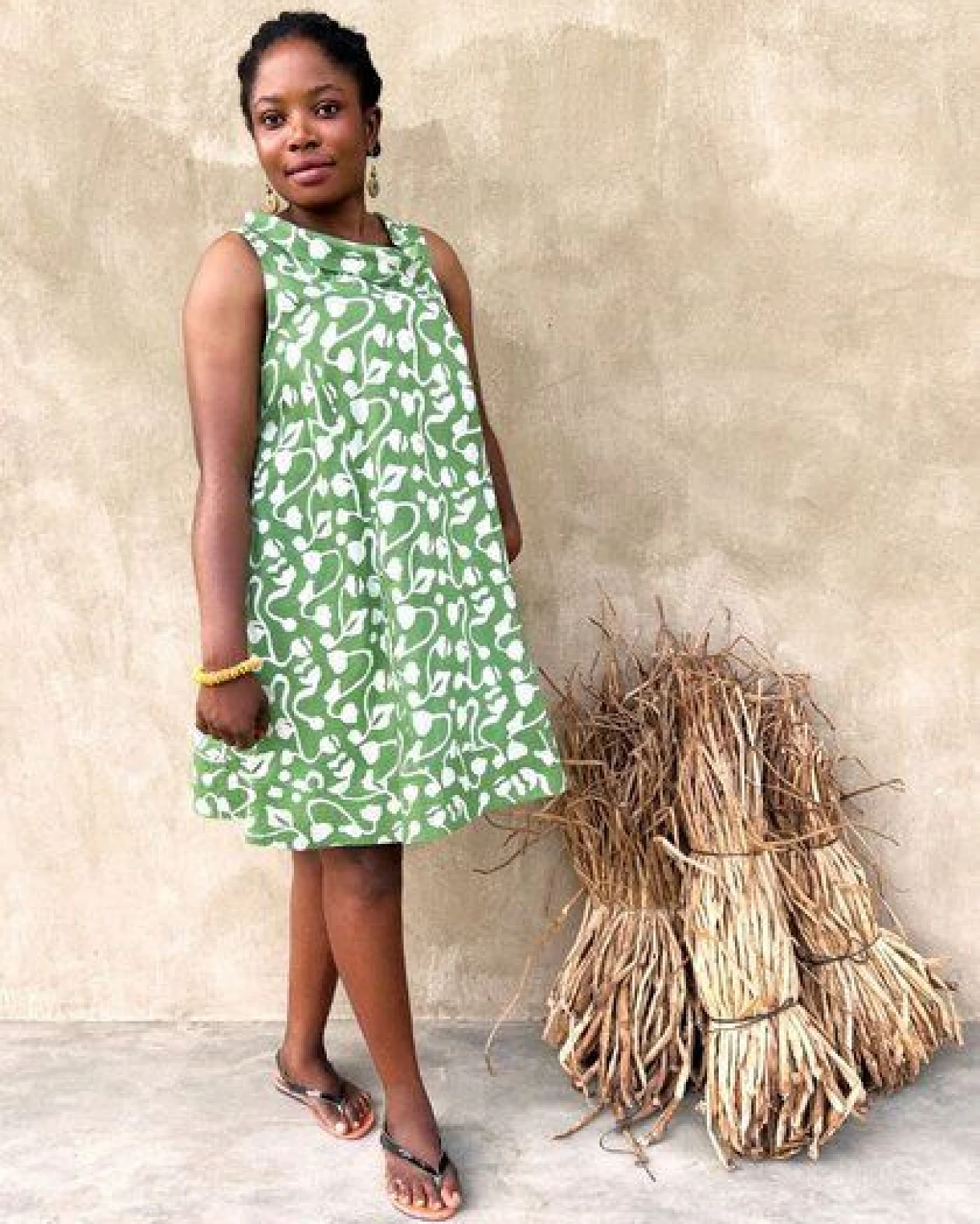 Global Mamas Bio Kleid - ELI - Gingko – Ansicht 3
