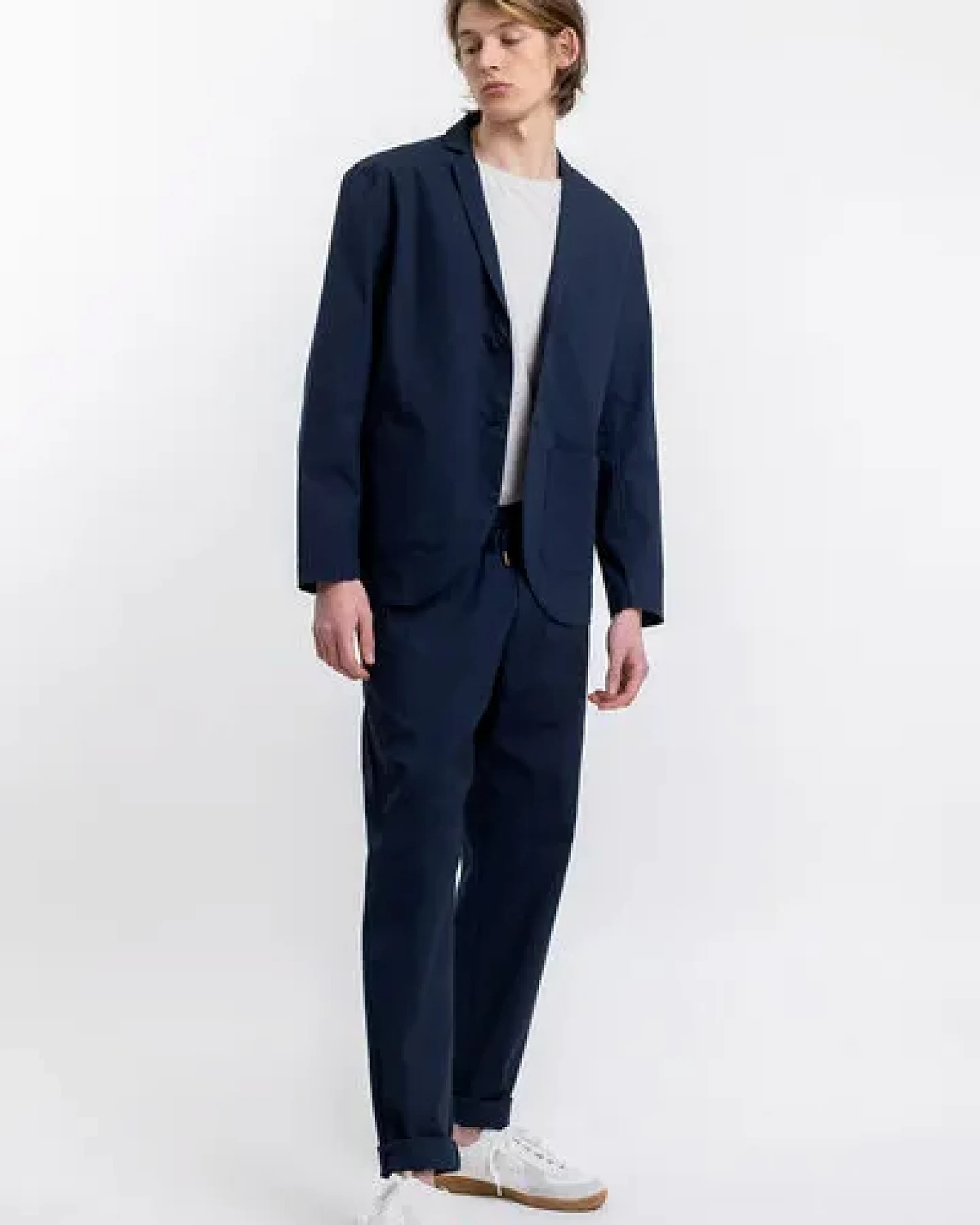 Rotholz Workwear Blazer aus Bio Ripstop Blau – Ansicht 3