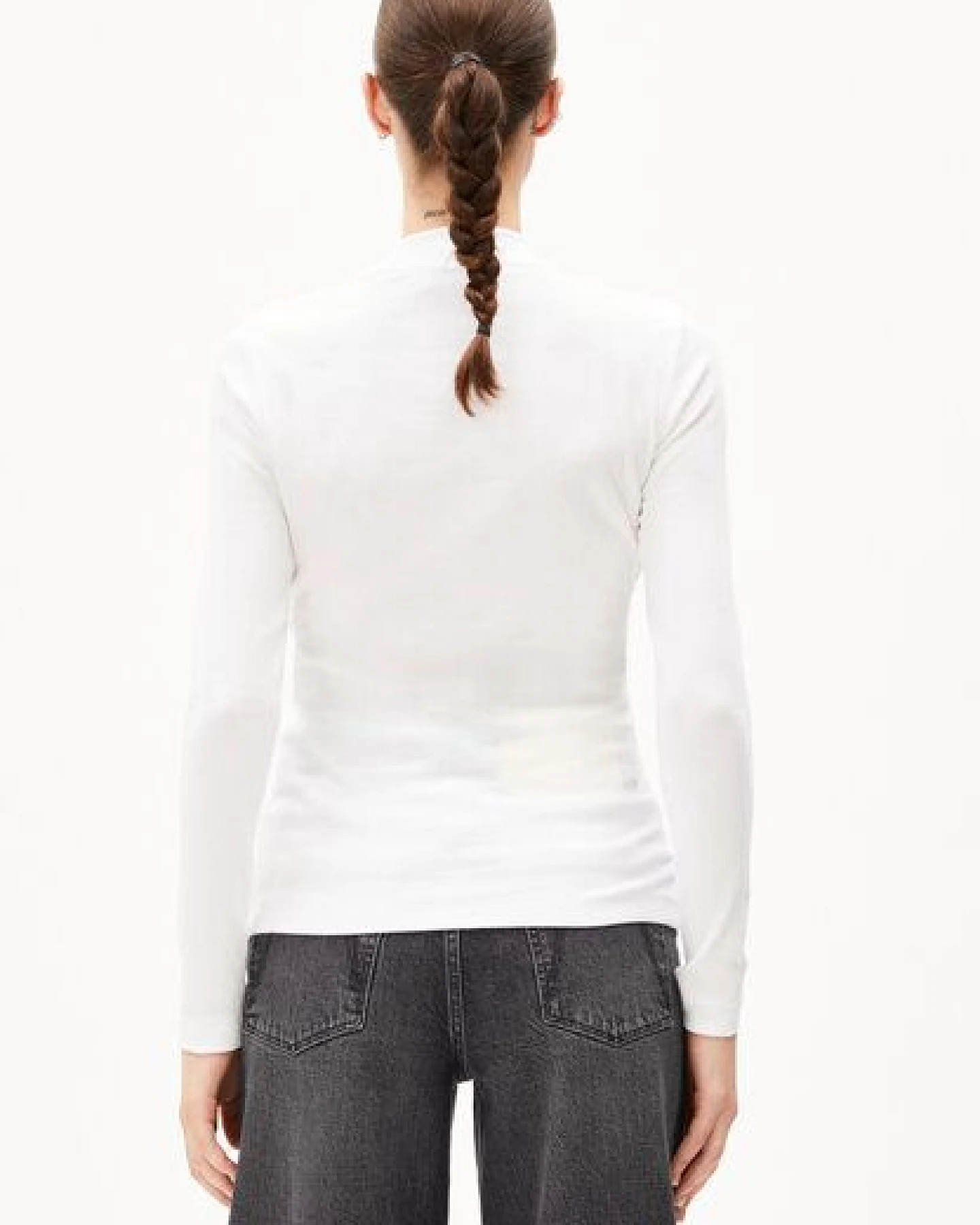 ARMEDANGELS FATIMAARA Damen Ripp-Longsleeve Slim Fit aus Bio-Baumwoll Mix – Ansicht 2