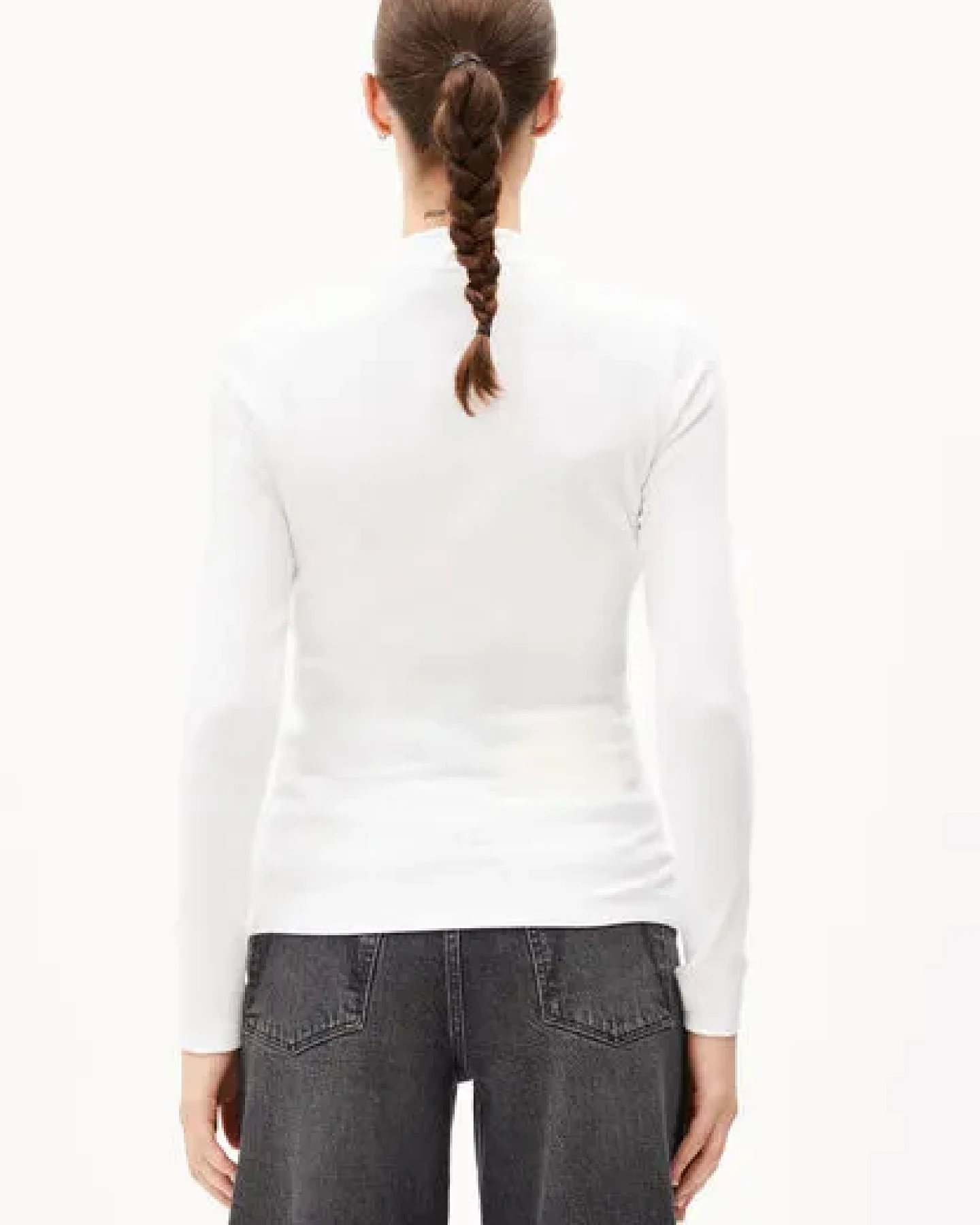 ARMEDANGELS FATIMAARA Damen Ripp-Longsleeve Slim Fit aus Bio-Baumwoll Mix – Ansicht 2