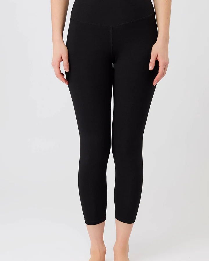 MANDALA Damen vegan Leggings Cropped Best Schwarz