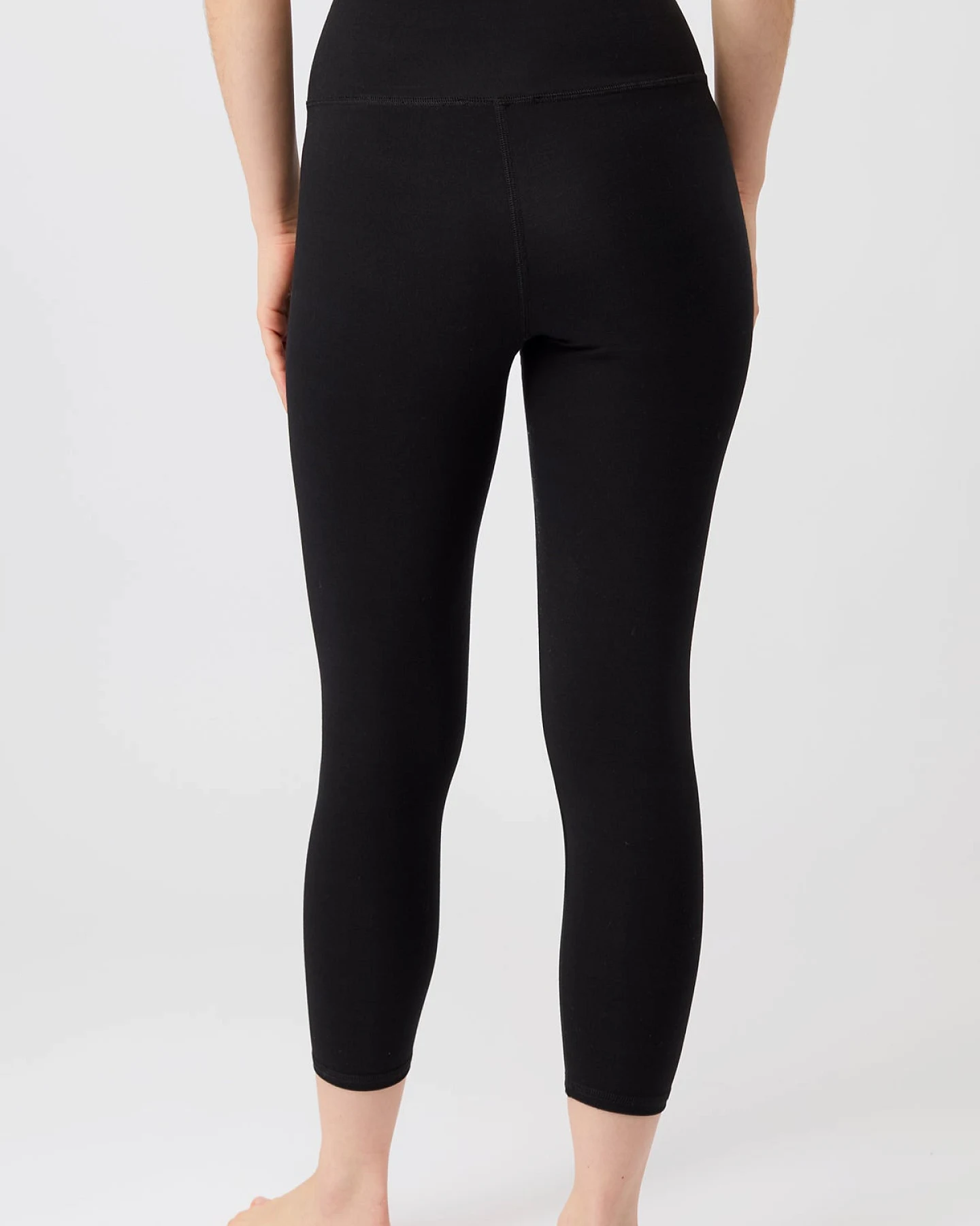MANDALA Damen vegan Leggings Cropped Best Schwarz – Ansicht 2