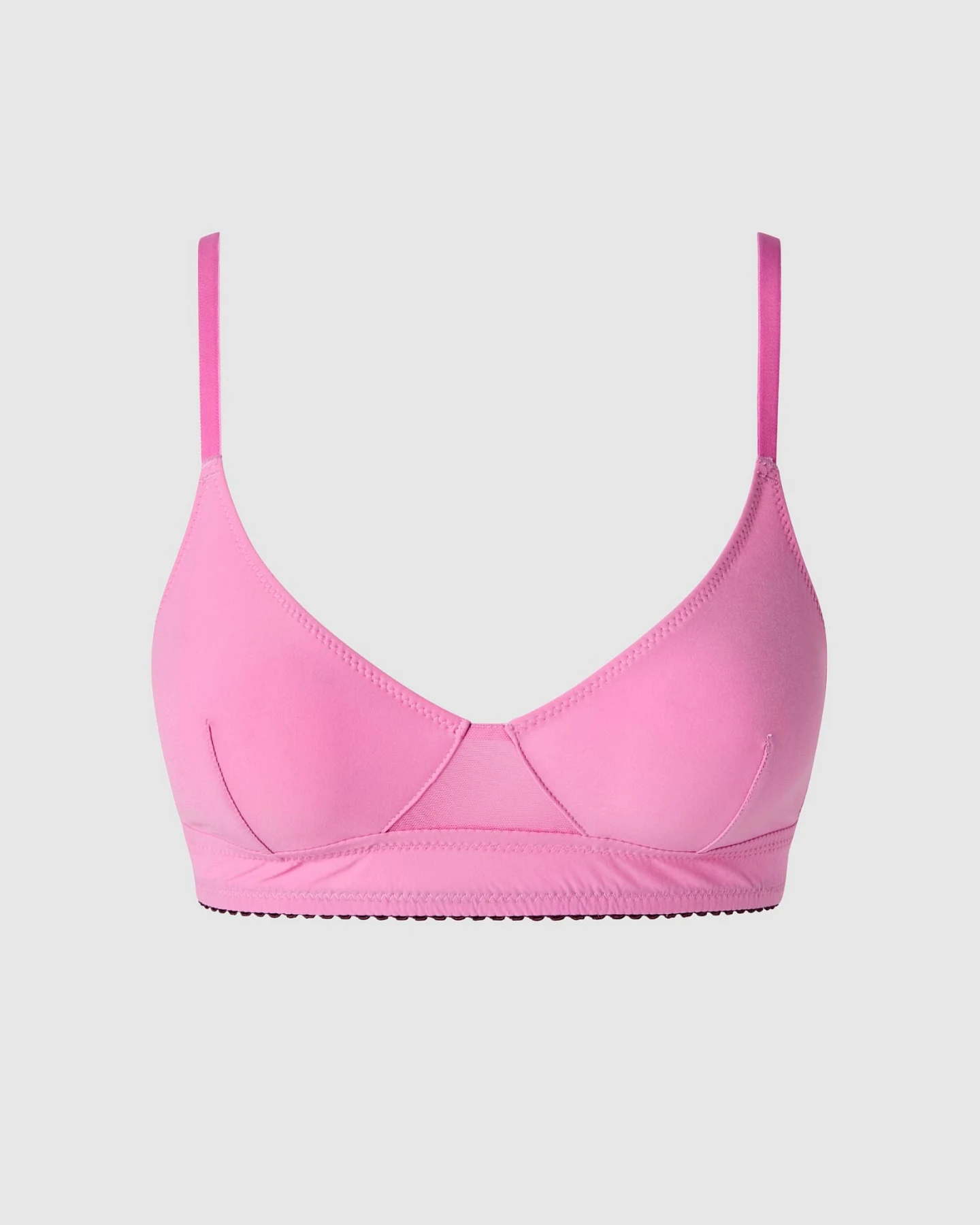 Understatement Damen vegan Bralette Dreiecks-Schnitt, U-Ausschnitt Blickdicht, Bonbonrosa – Ansicht 2