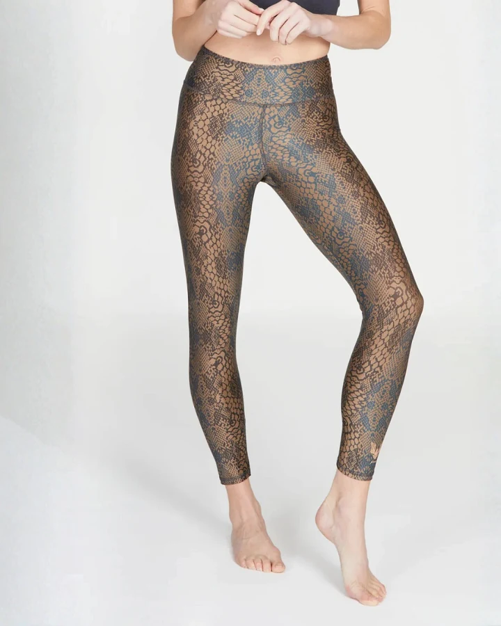 Kismet Leggings Lux - Maroon Snake XS