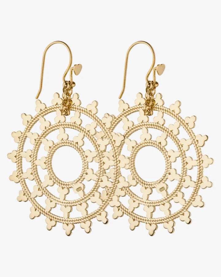 Hoffnungsträger Wheel of Karma Ohrhänger Gold