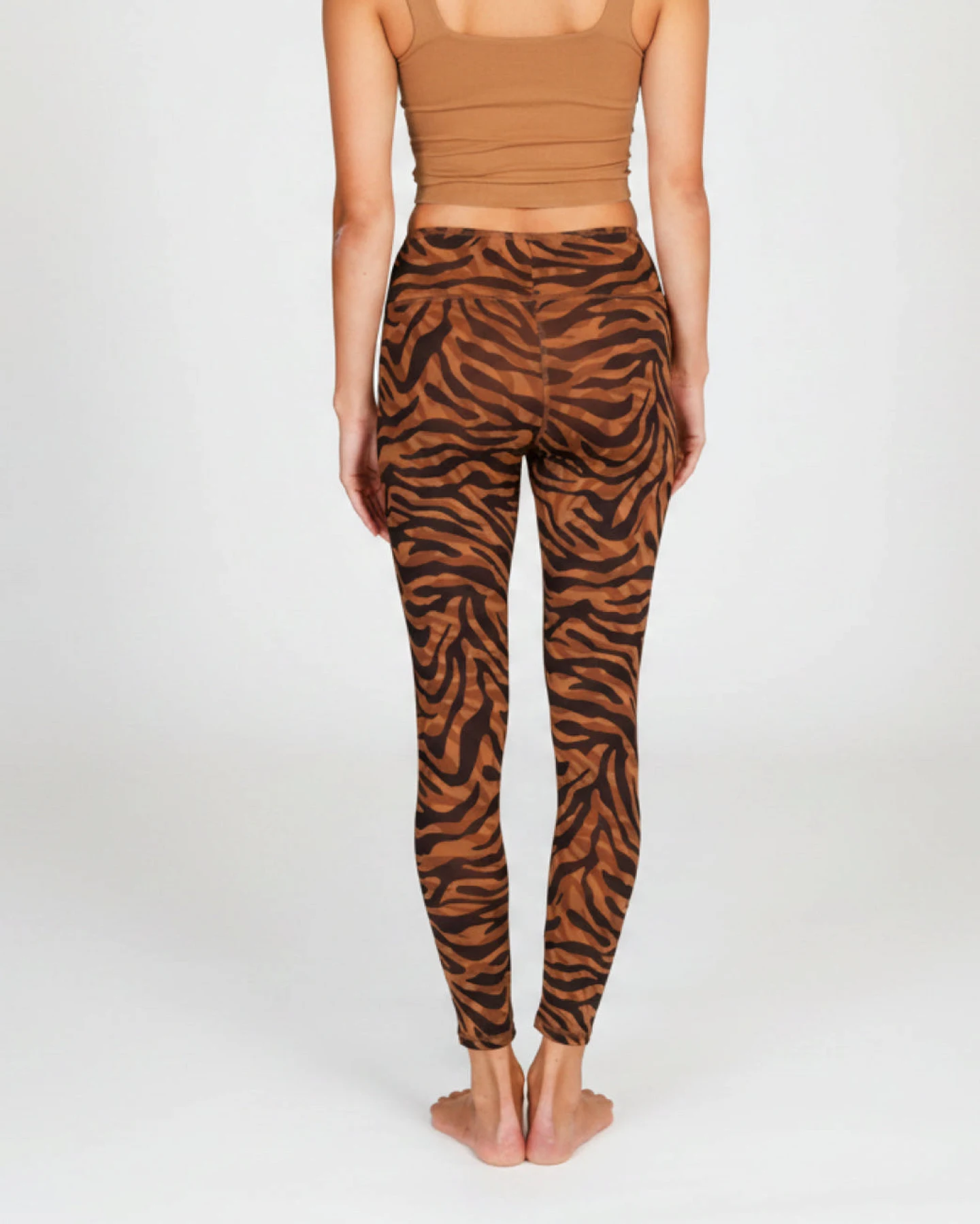 Kismet Yoga Leggings Ganga 7/8 - Camou Brown XS – Ansicht 2