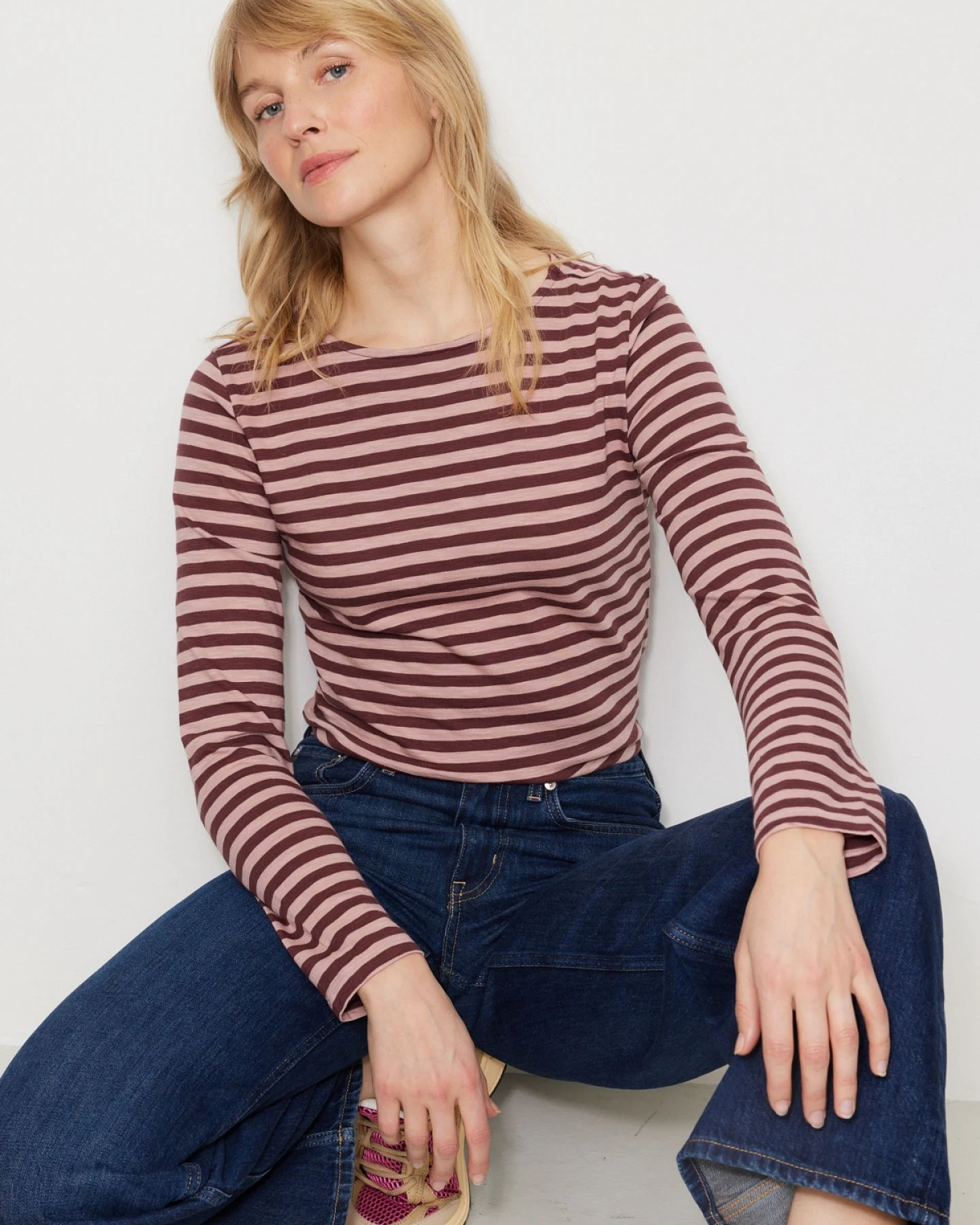 Longsleeve Iris Stripes Rosa – Ansicht 3