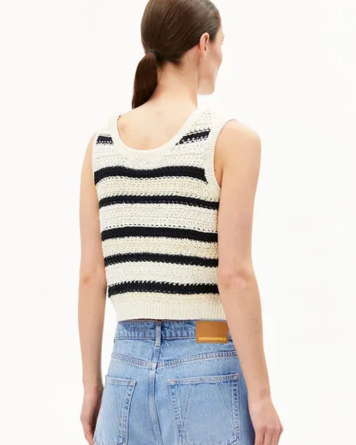 ARMEDANGELS CLAAIRE STRIPES Damen Stricktop aus Bio-Baumwolle – Ansicht 2