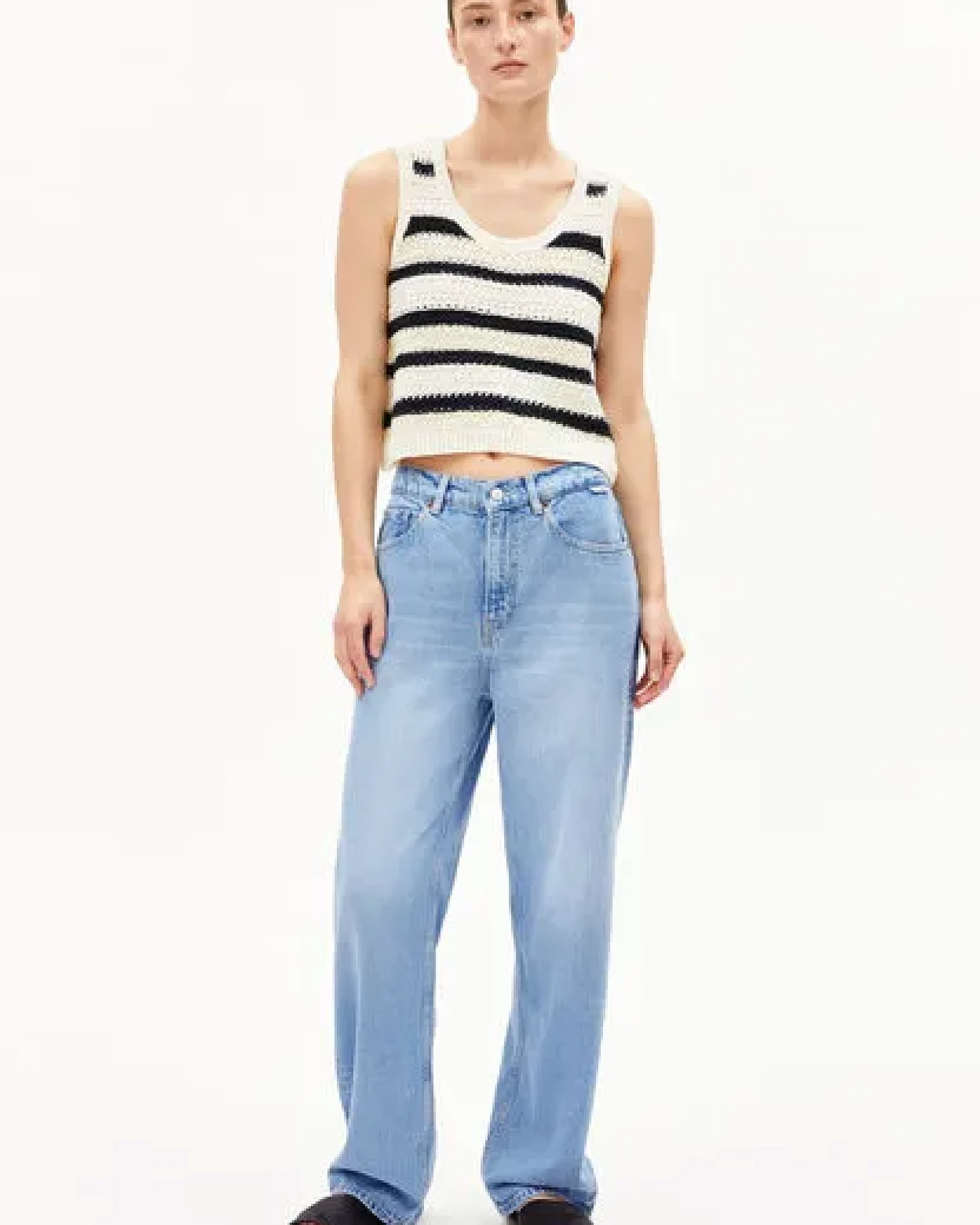 ARMEDANGELS CLAAIRE STRIPES Damen Stricktop aus Bio-Baumwolle – Ansicht 4