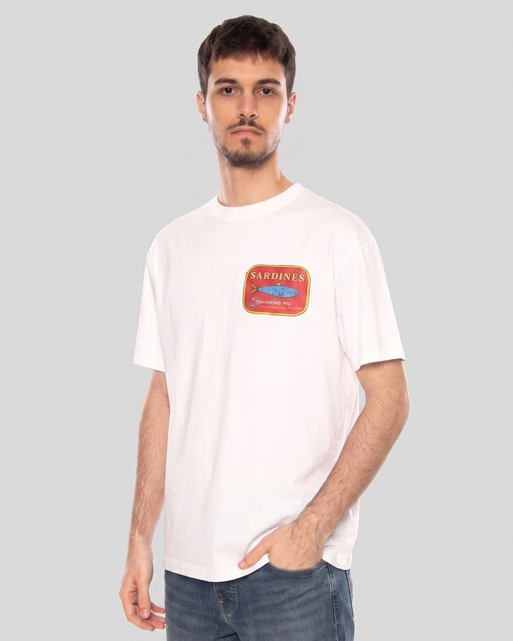 Thinking MU Shirt SARDINES AARON TEE WHITE