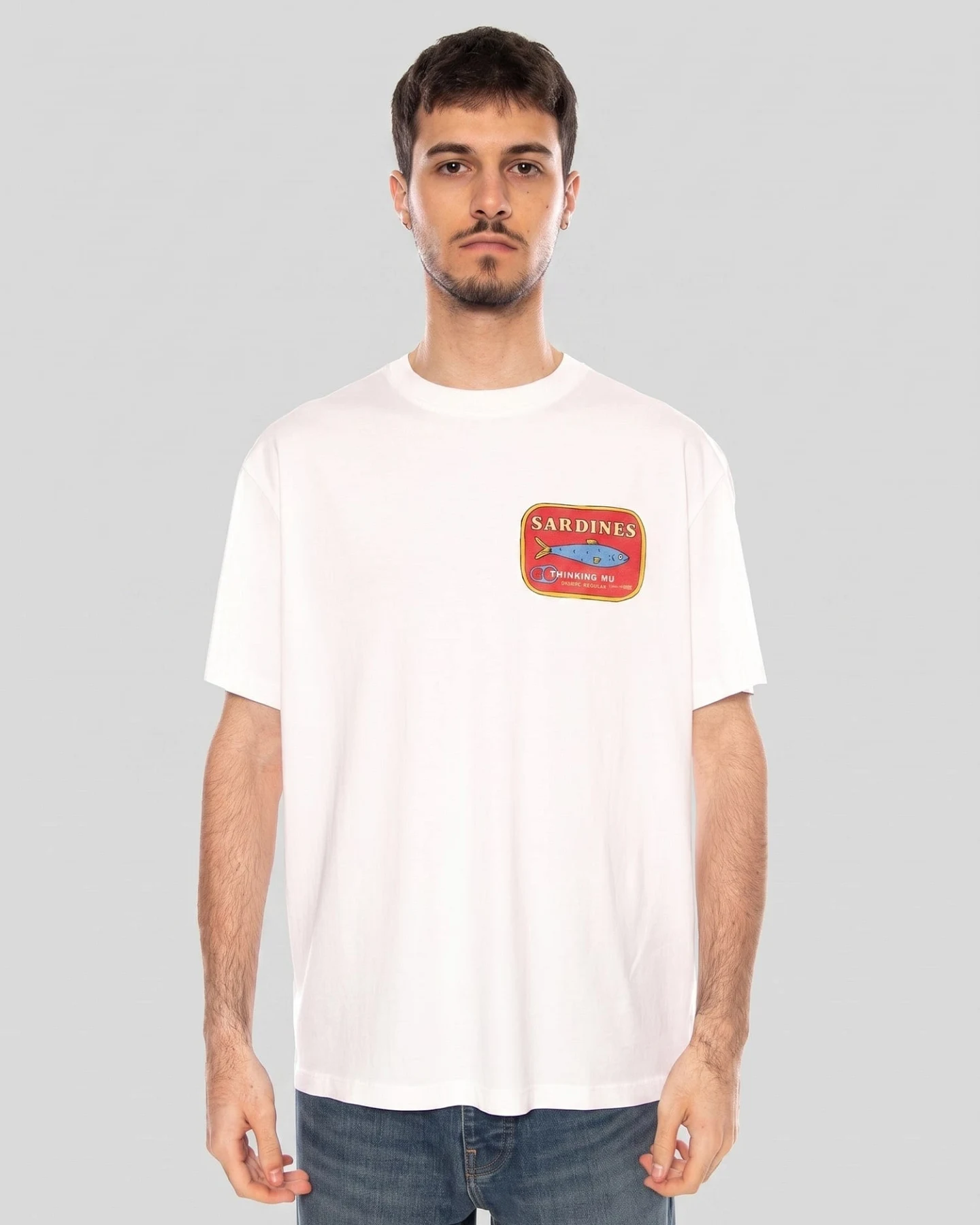 Thinking MU Shirt SARDINES AARON TEE WHITE – Ansicht 2