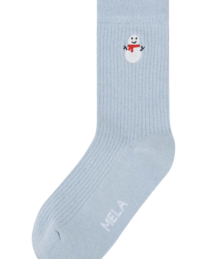 Produktseite: Gerippte Socken mit Stickerei, 1er Pack