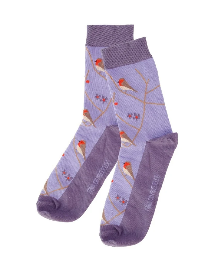 Damen Socken Birdy lila Gr.39-42