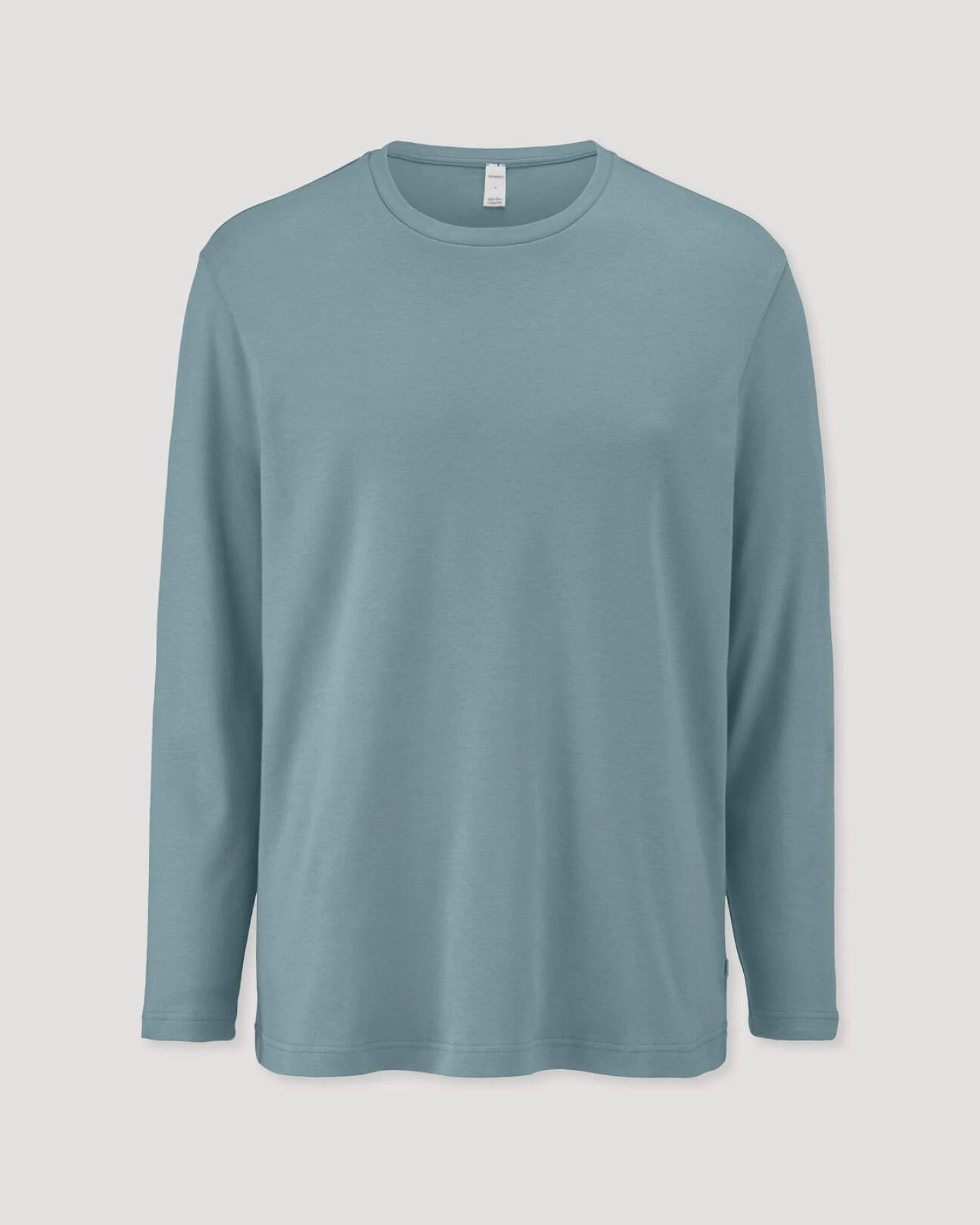 hessnatur Herren Schlafshirt PURE COTTON aus Bio-Baumwolle - blau - Größe L – Ansicht 3