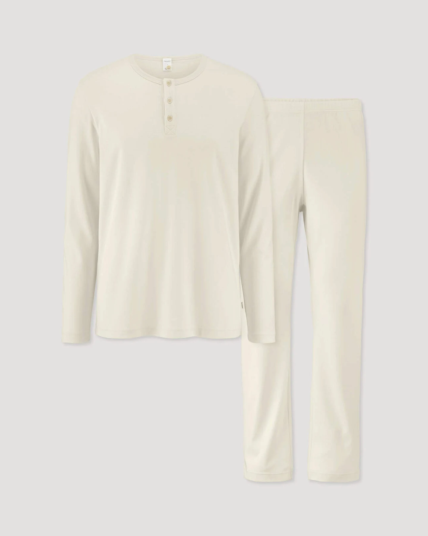 hessnatur Herren Pyjama Relaxed aus Bio-Baumwolle - natur - Größe XXL – Ansicht 4