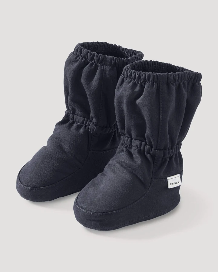 hessnatur Baby Softshell Schuhe aus Bio-Baumwolle - blau - Größe 50/56