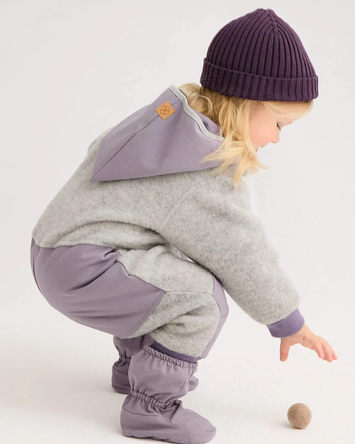 hessnatur Baby Softshell Schuhe aus Bio-Baumwolle - lila - Größe 50/56