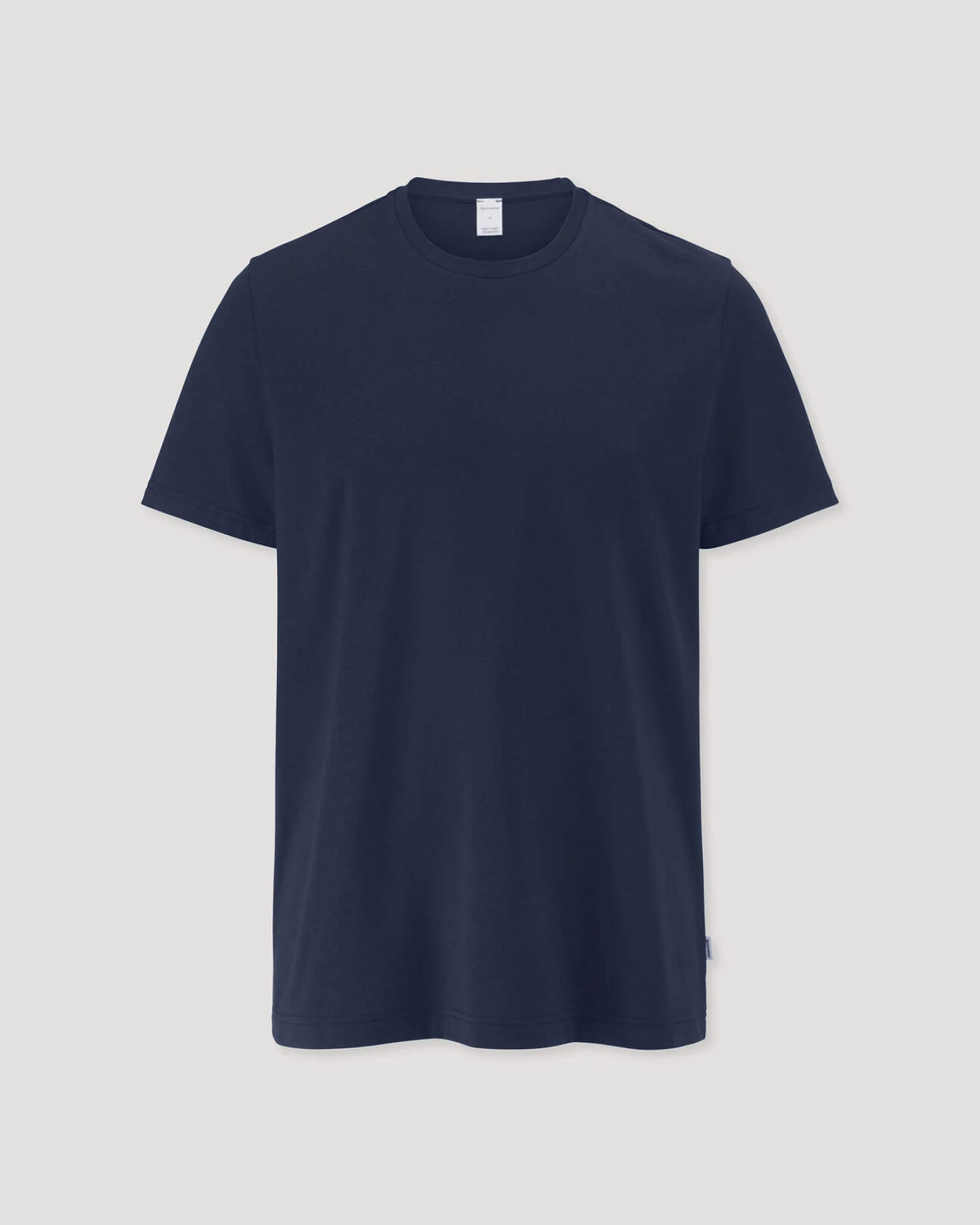 hessnatur Herren Schlafshirt PURE COTTON aus Bio-Baumwolle - blau - Größe L – Ansicht 3