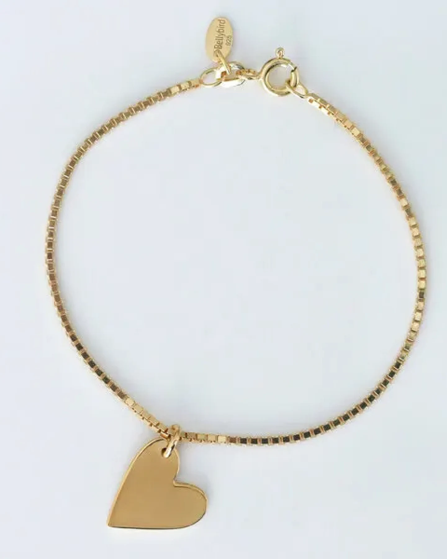 BELLYBIRD Jewellery Armband - Venezianerkette mit Herzanhänger, 925 Silber, vergoldet – Ansicht 2